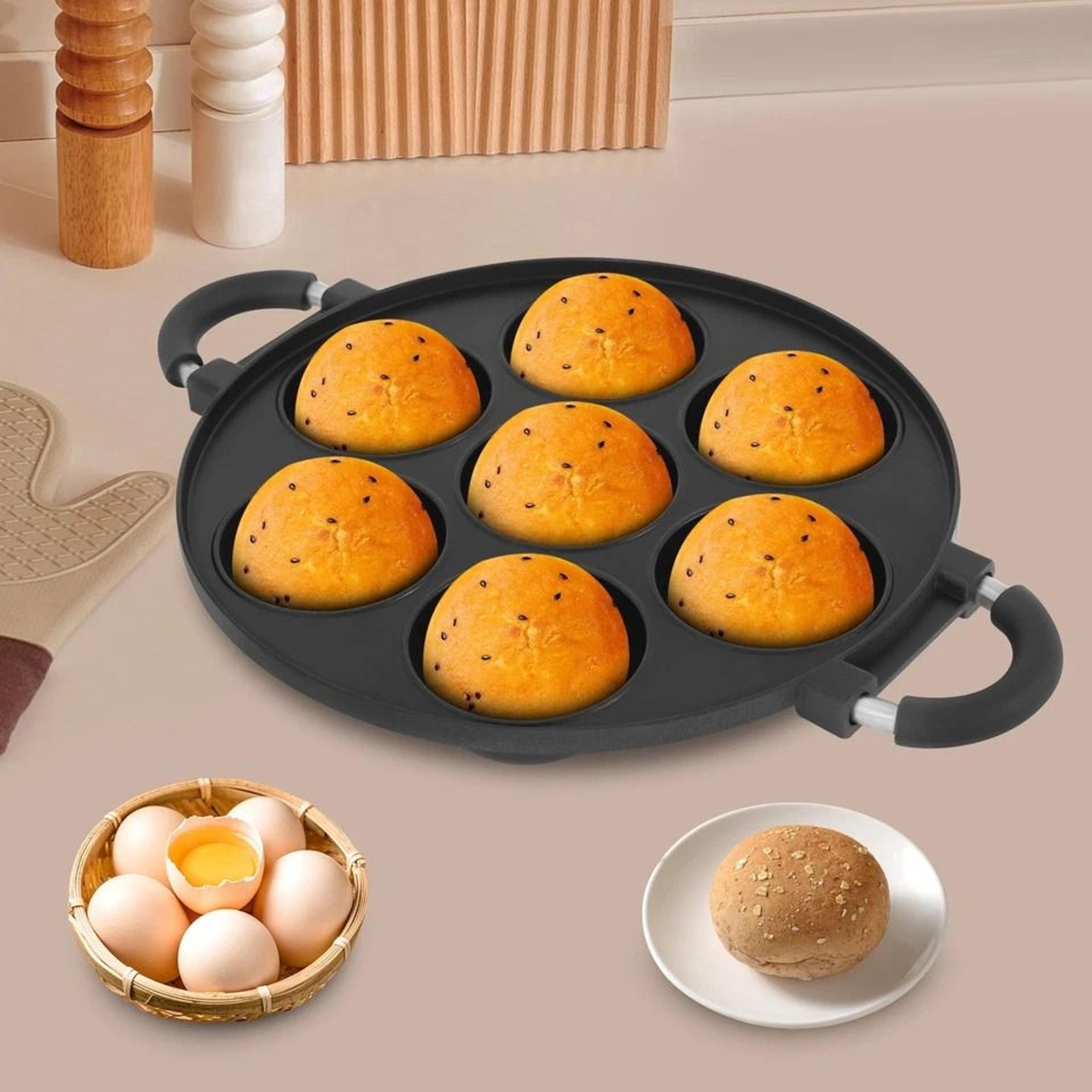 cast iron omelette pan & non stick breakfast pan even heat egg cooker skillet