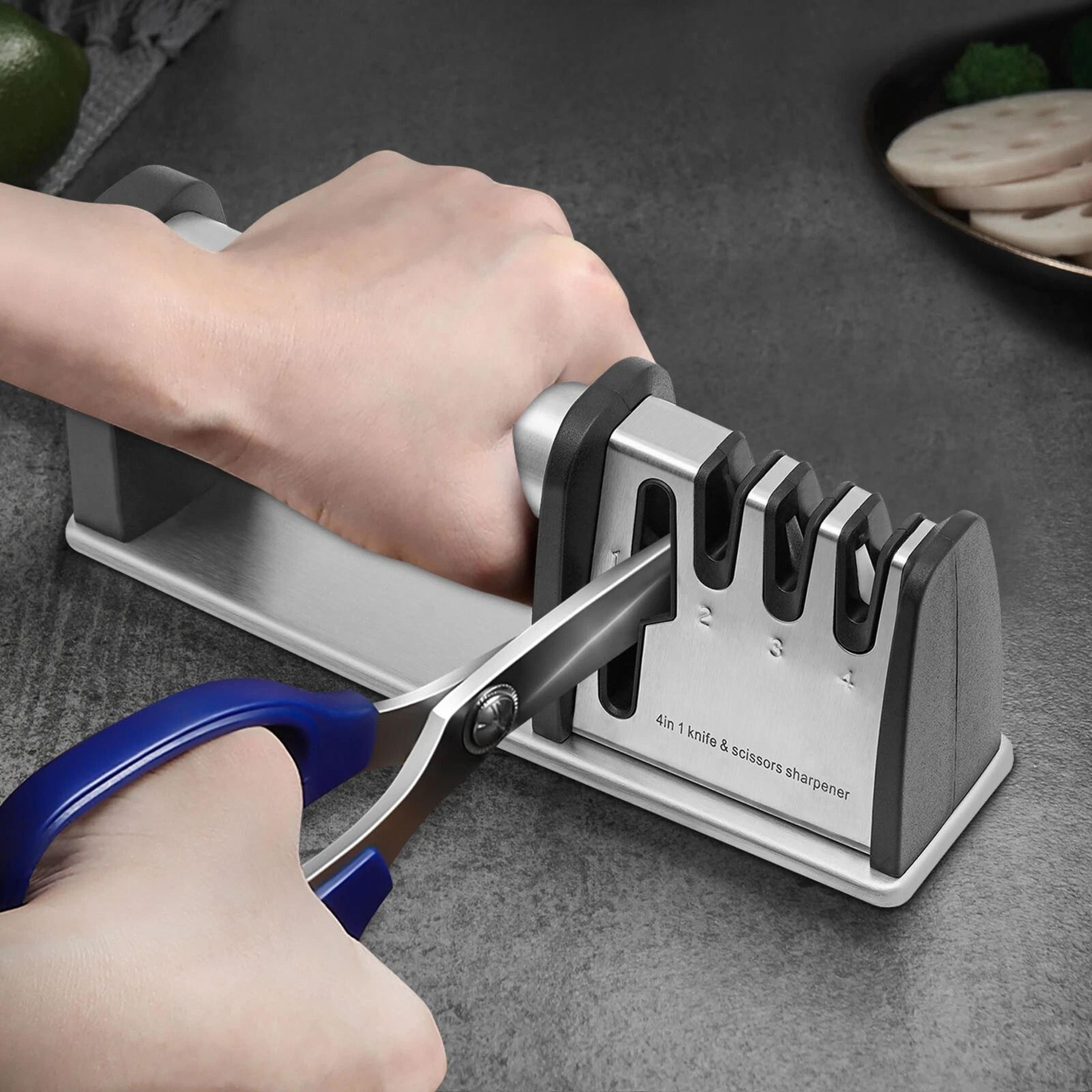 professional stage knife sharpener durable ceramic tungsten sharpener for home kitchen knife sharpening