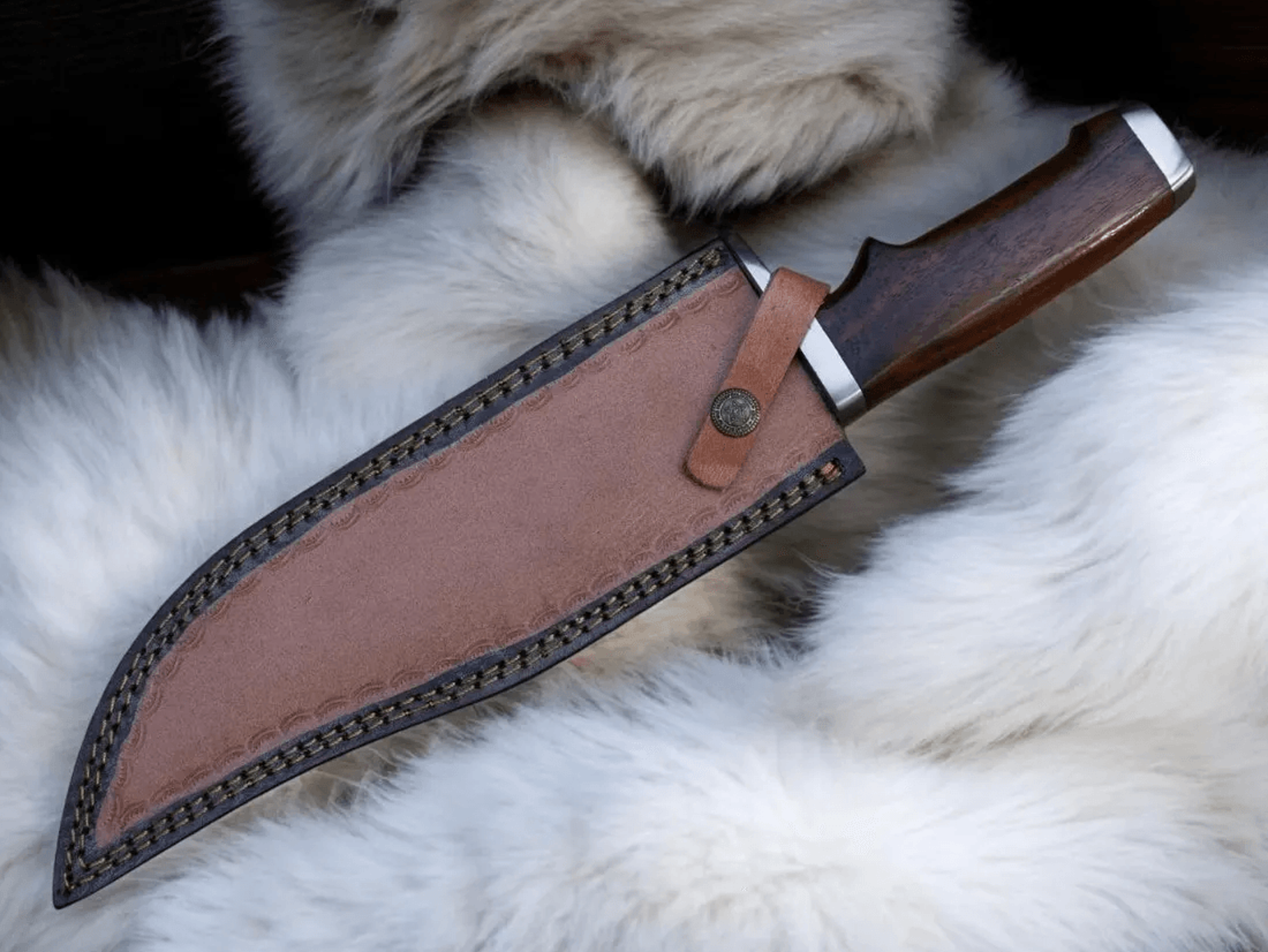 hunting & survival knife | full tang outdoor knife gift for him | d2 steel blade knife | husband gift
