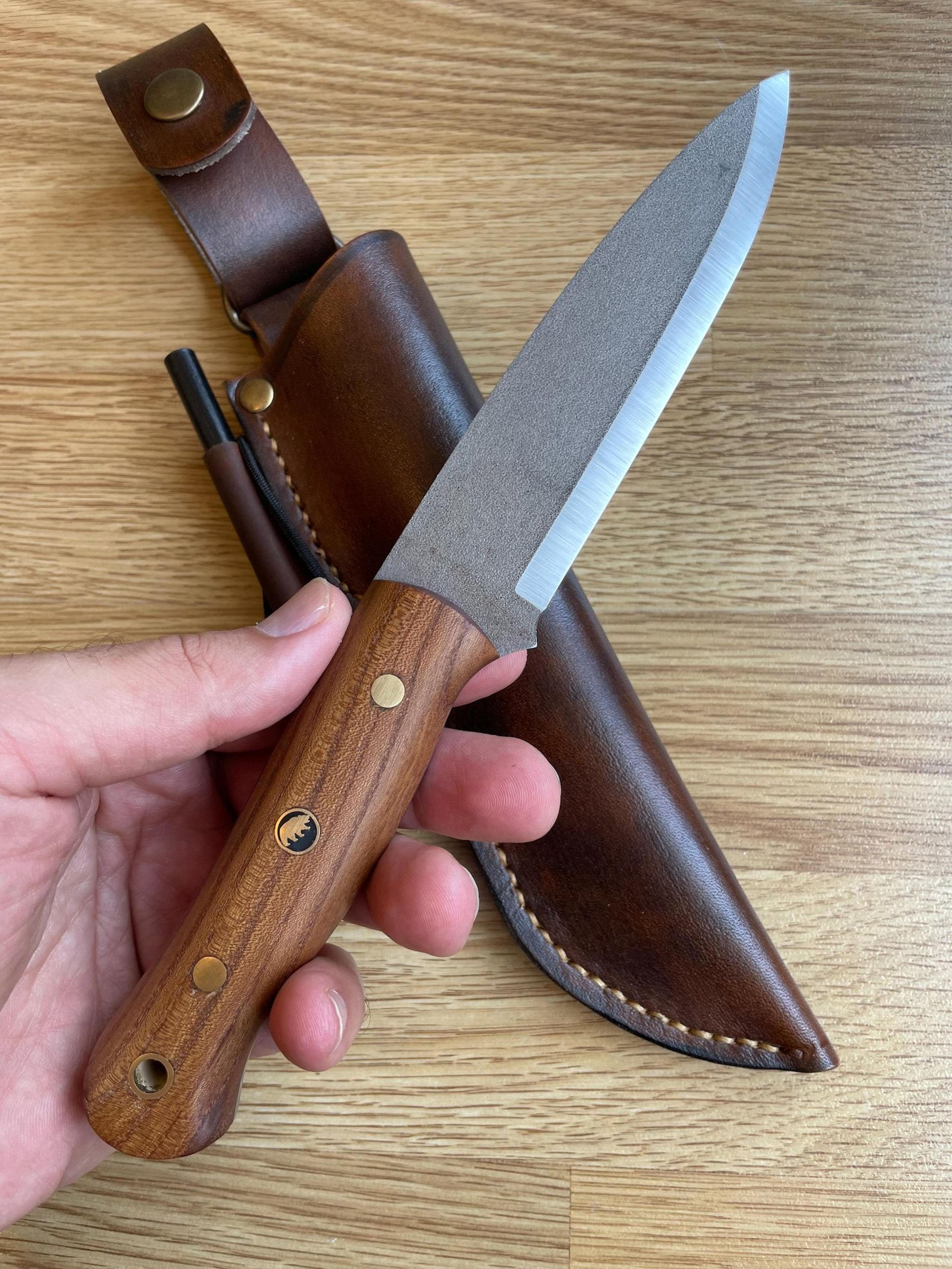 compact bushcraft carving knife – n690 steel outdoor craft blade