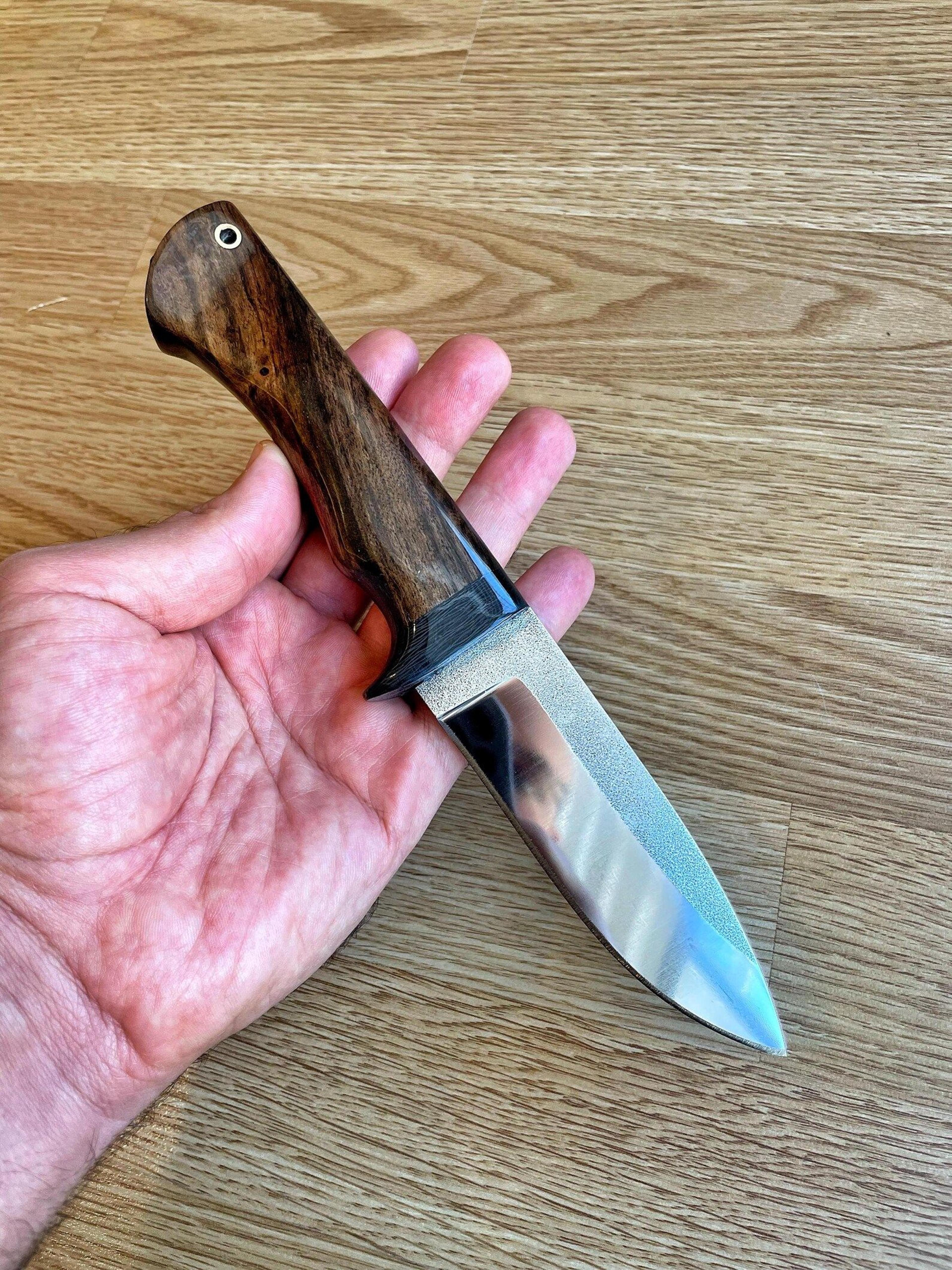 full tang carving knife with silverberry wood ergonomic handle | wedding gift
