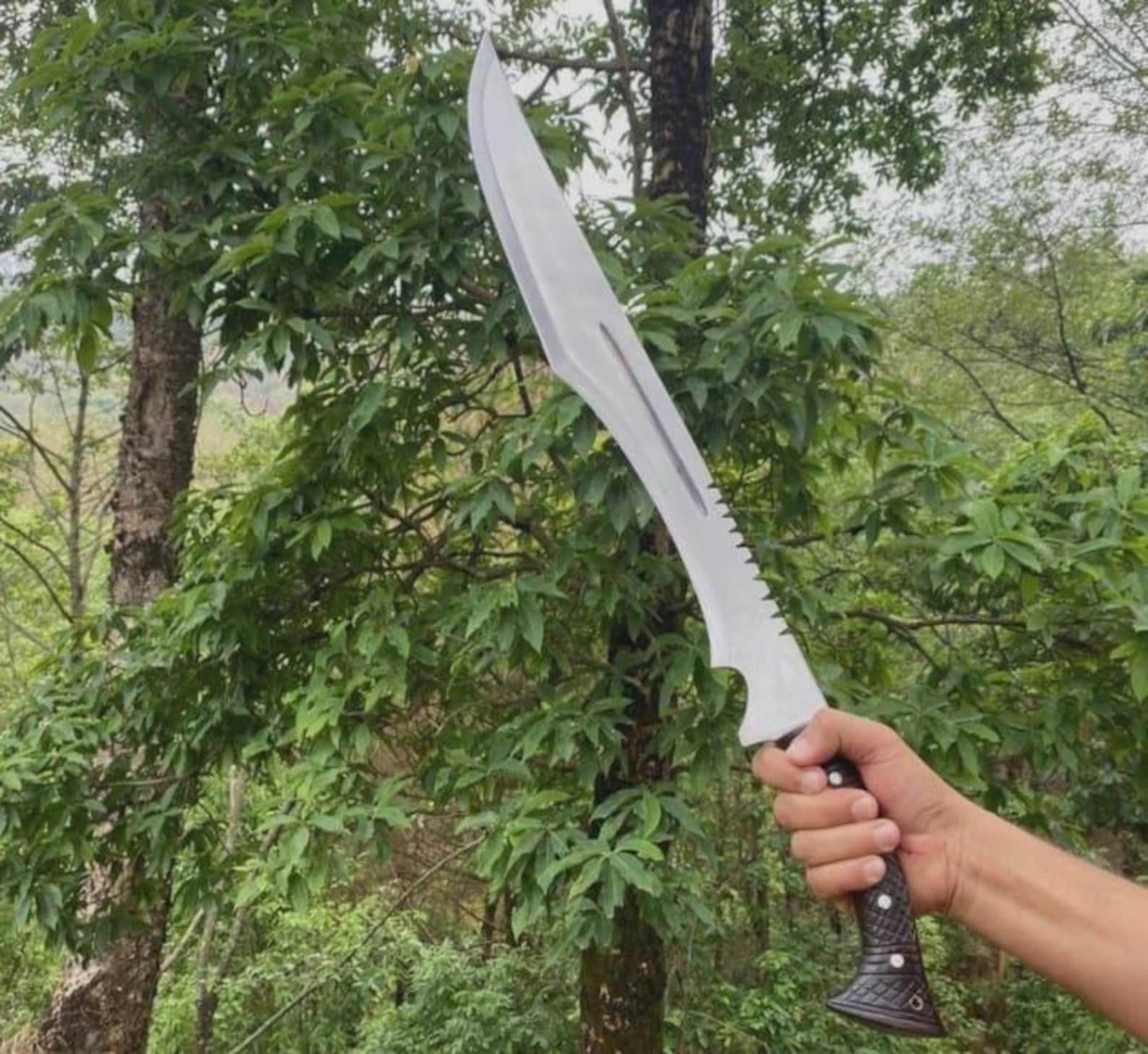 30 inch handcrafted high carbon steel sword with rosewood grip display piece