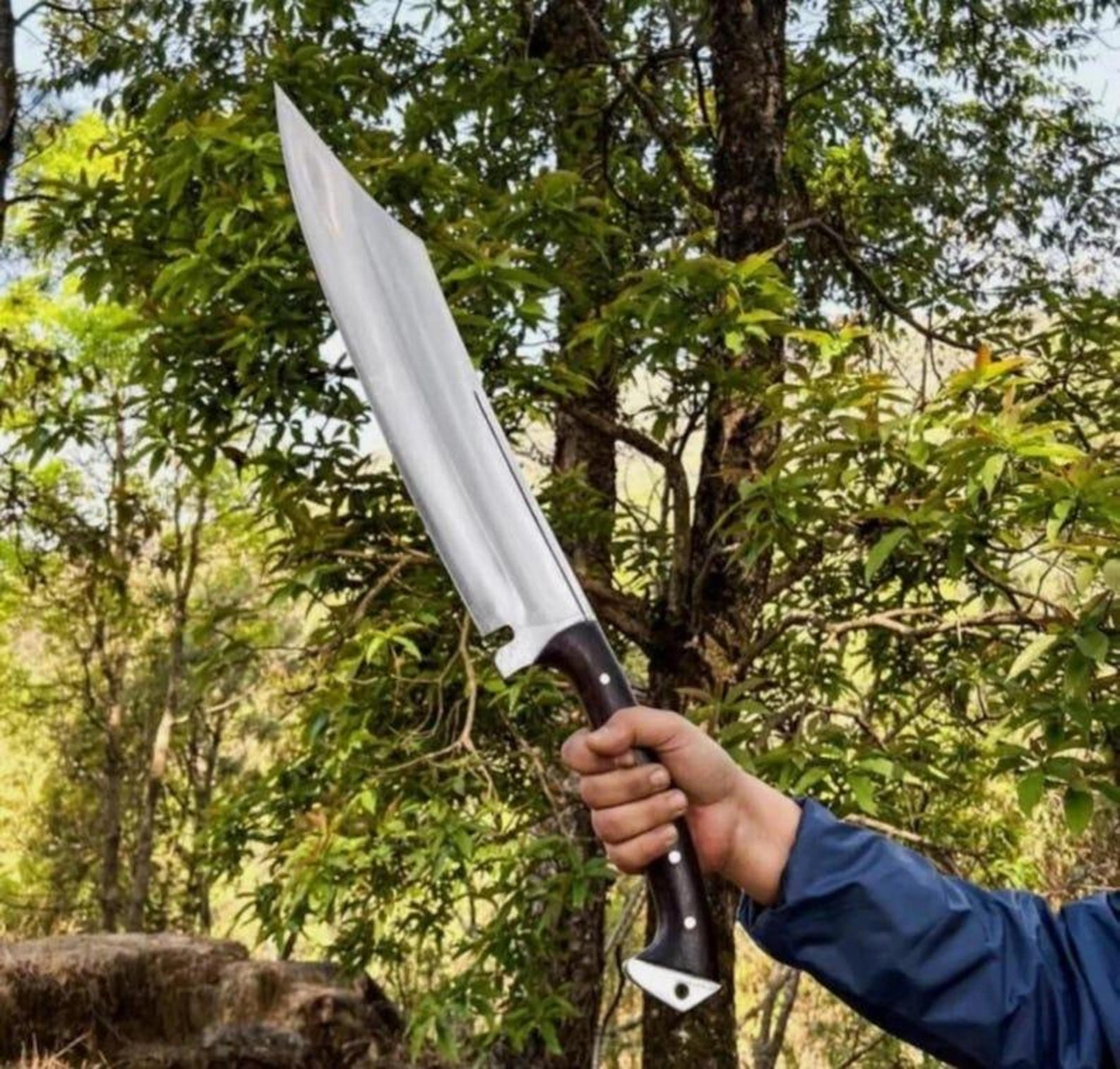 unique handcrafted high carbon steel viking knife with premium rosewood handle and leather sheath for decorative collect