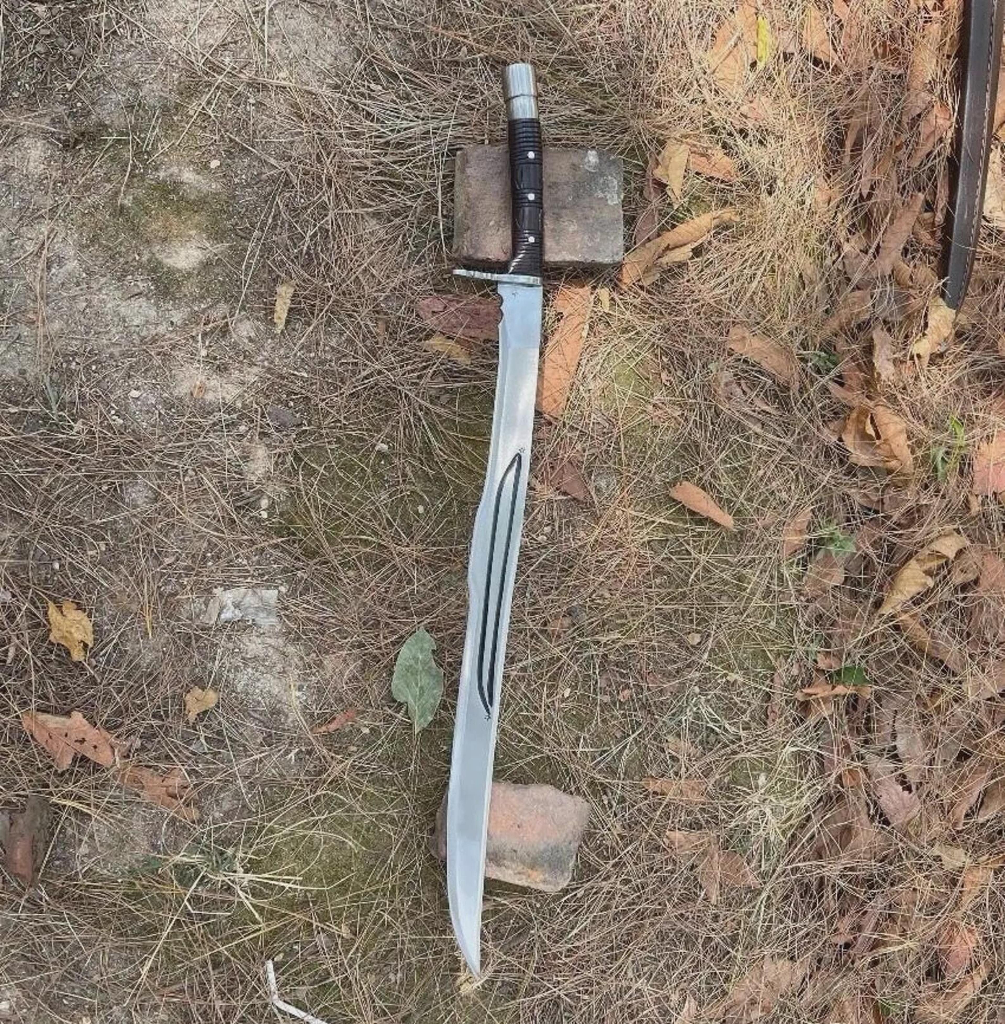handcrafted viking sword with high carbon steel blade and rosewood handle for collectors and outdoor enthusias