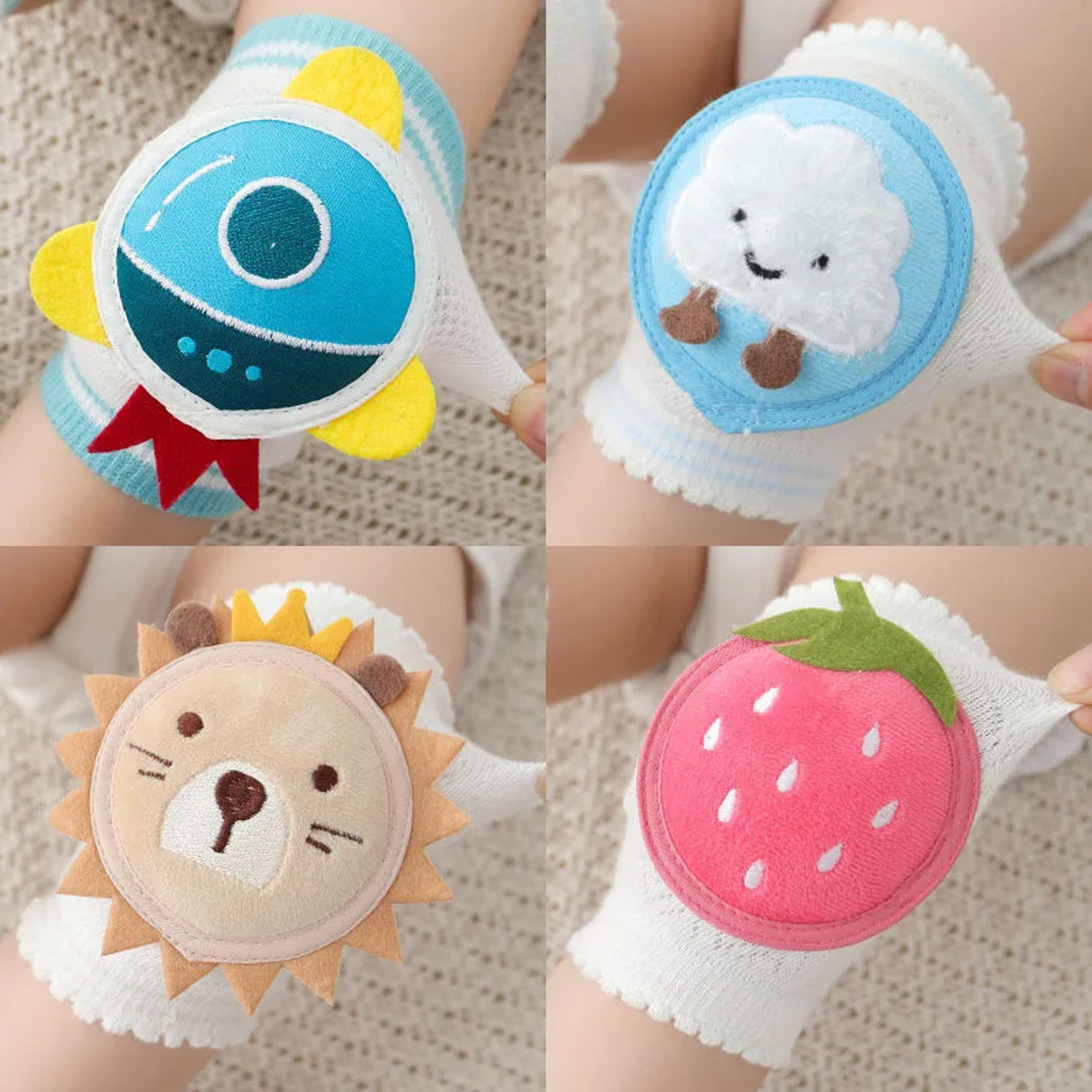 cute cartoon dinosaur baby knee protectors anti slip crawling pads