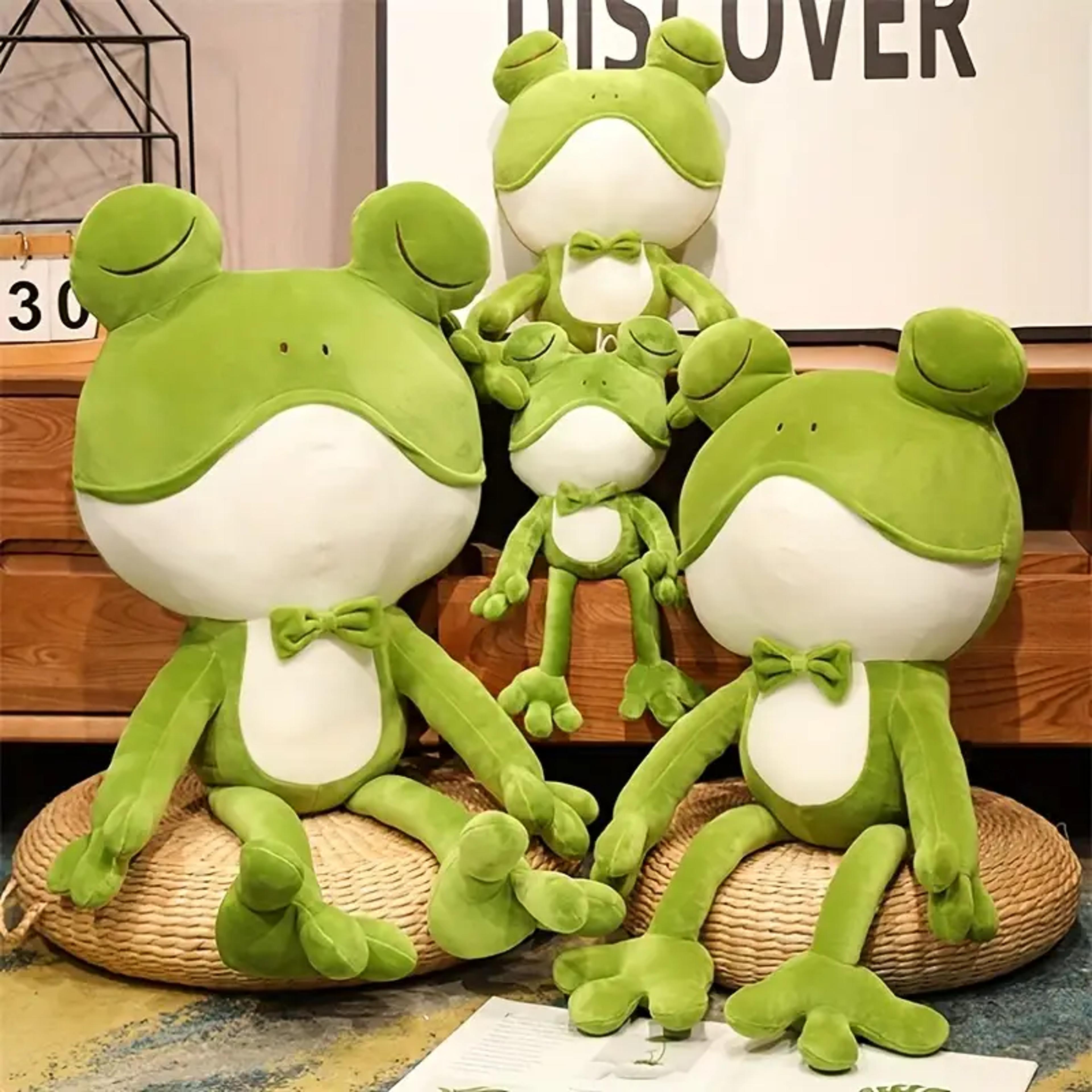 long-leg plush frog doll, soft stuffed frog animal, cute frog plushie gift for kids, frog decor photo prop