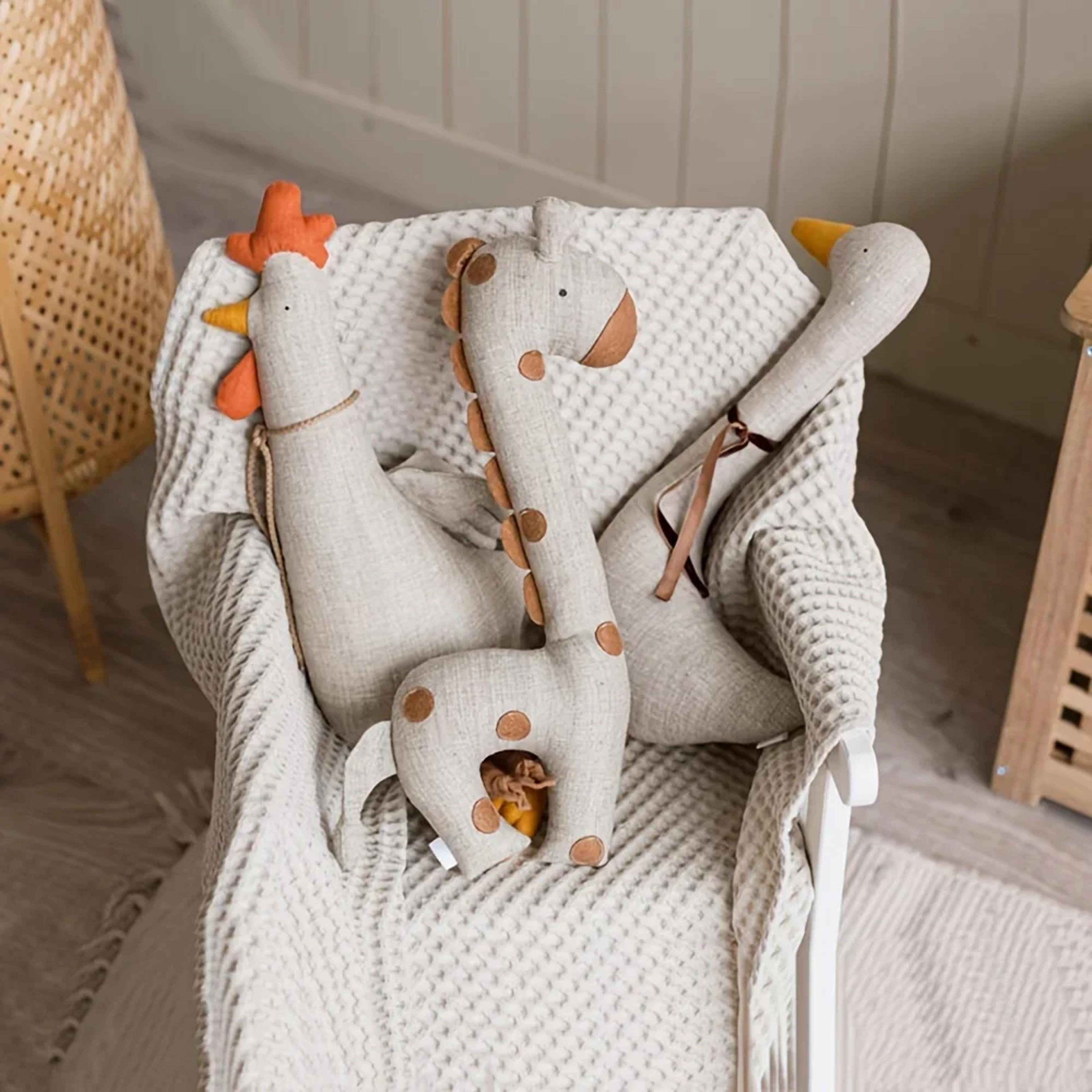 goose plush swan soft animal, duck plush hen, adorable rooster giraffe plush stuffed animal baby toy comforting