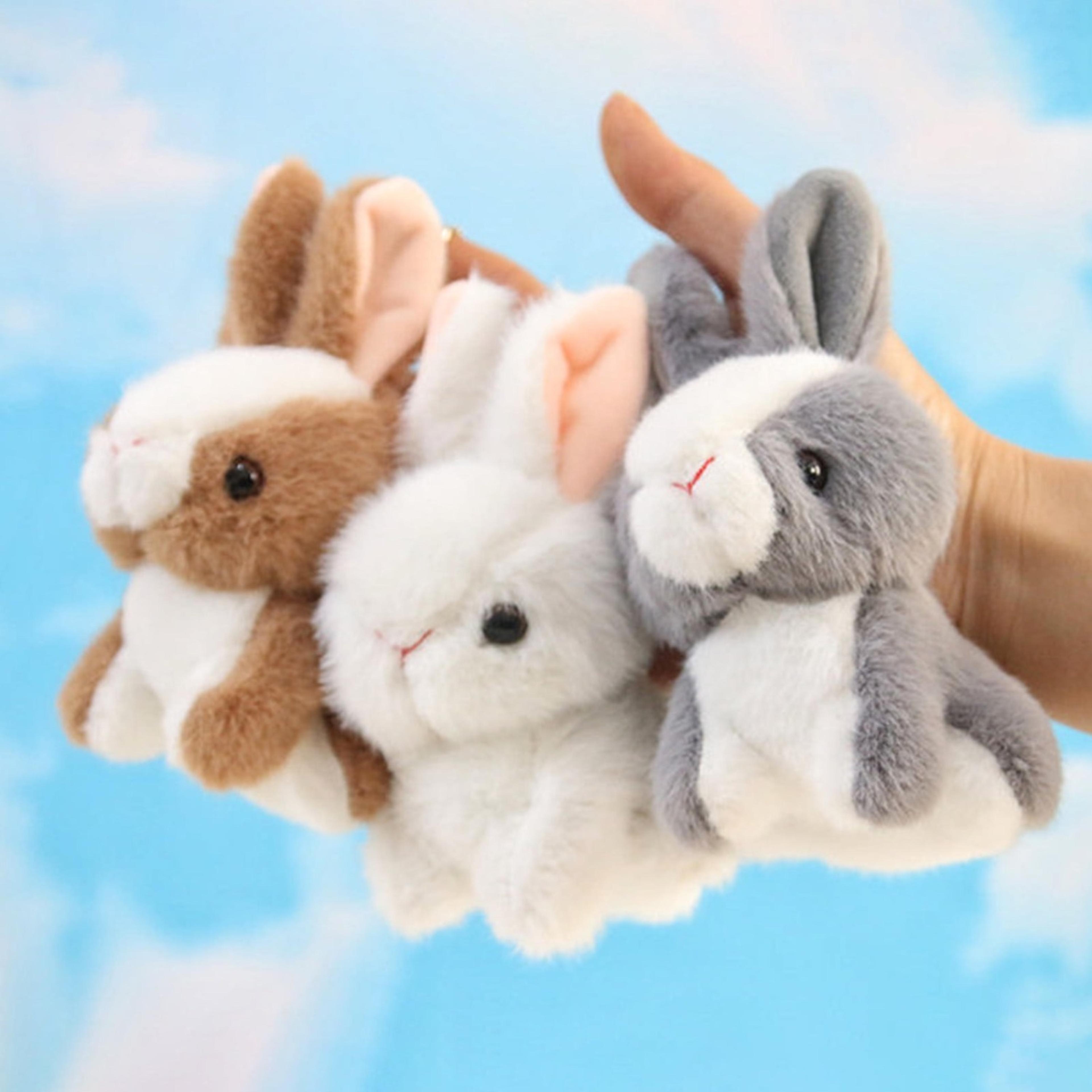 plushie handbag ornament pendant, ultrasoft stuffed animal plush bunny rabbit toy for kids girl, lovely animal doll baby