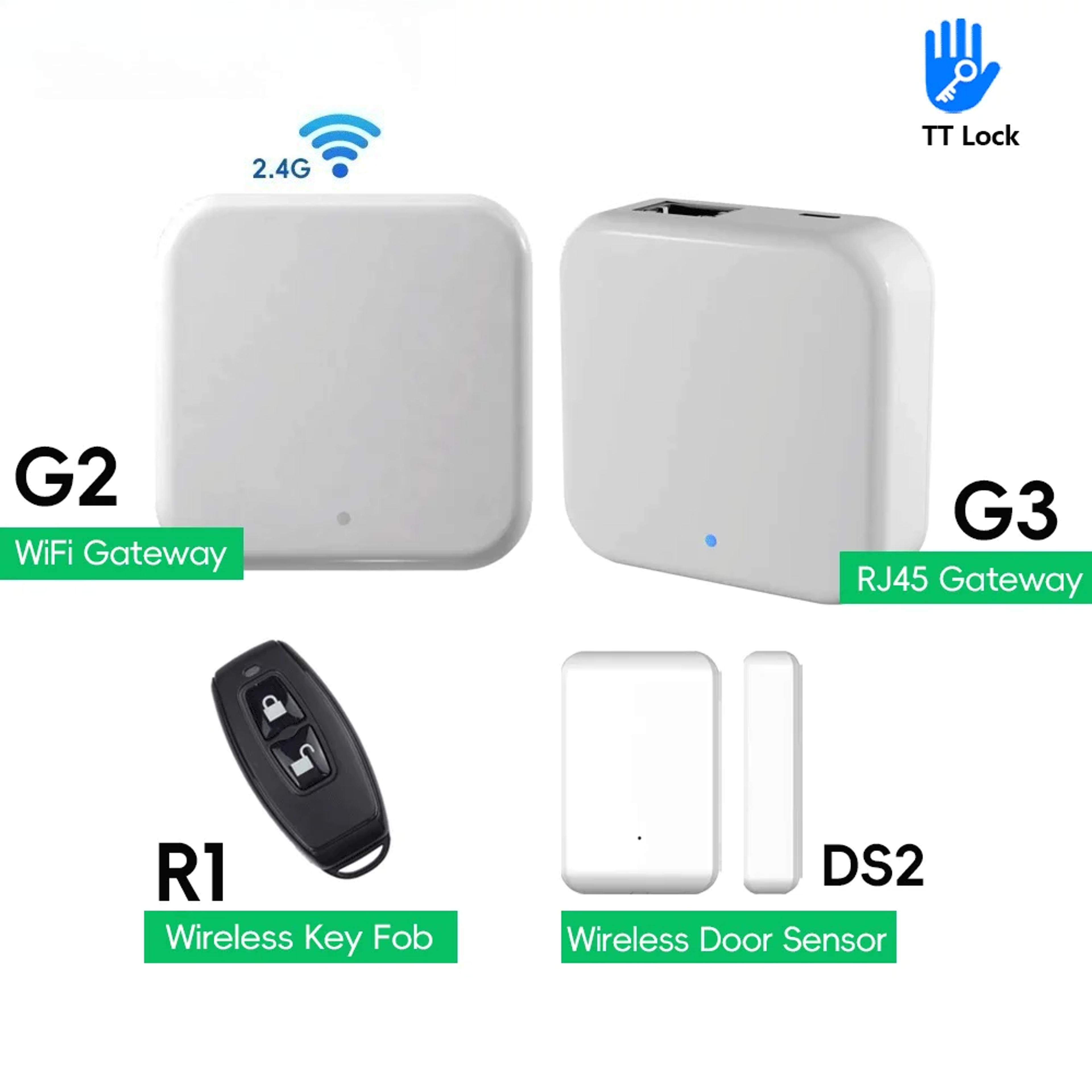 tt lock g2 wireless wifi gateway hub with rj45 & key fob remote control