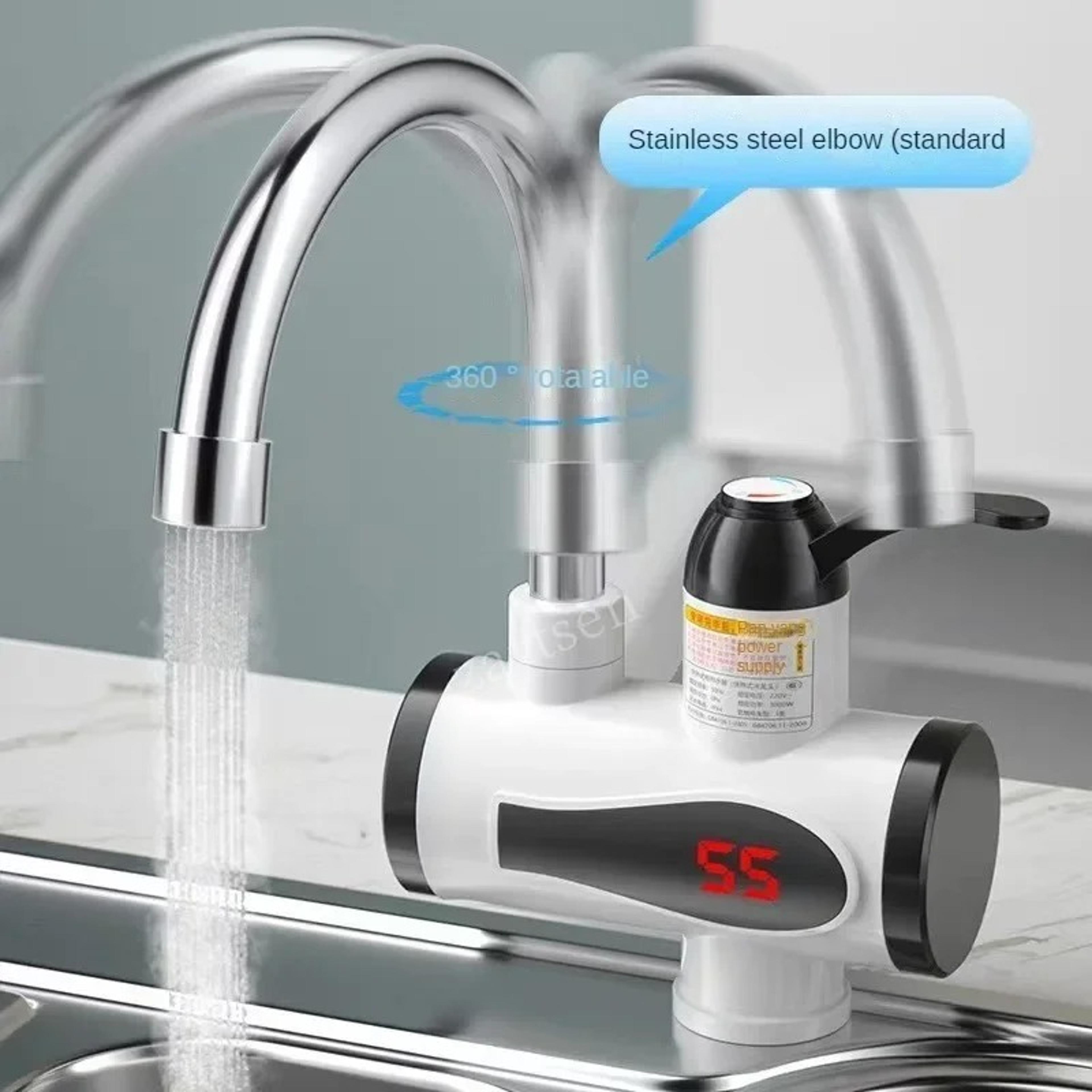 tankless electric water heater for instant hot & cold water – kitchen faucet style