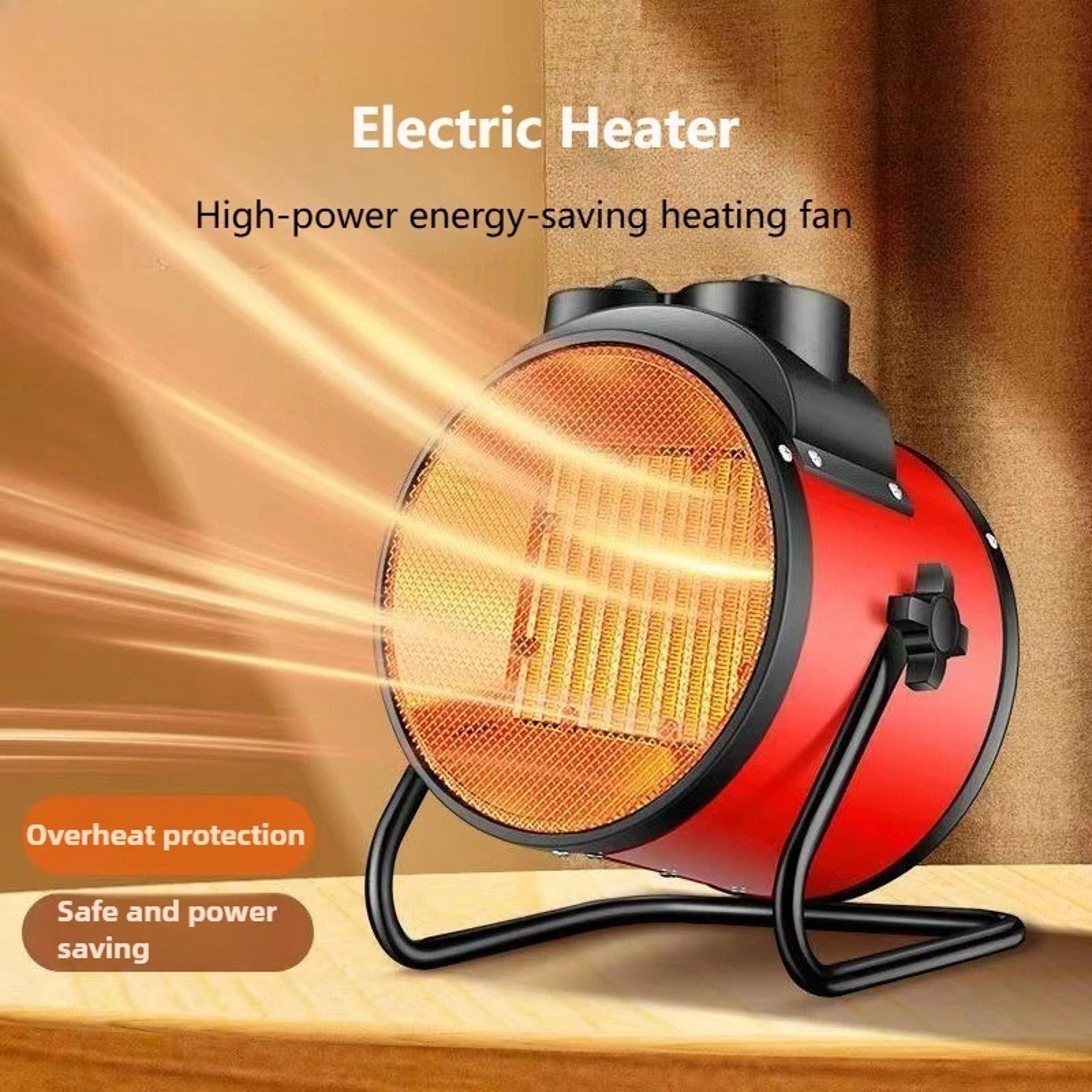 portable space heater with adjustable thermostat & overheat protection – fast heating, settings, and energy