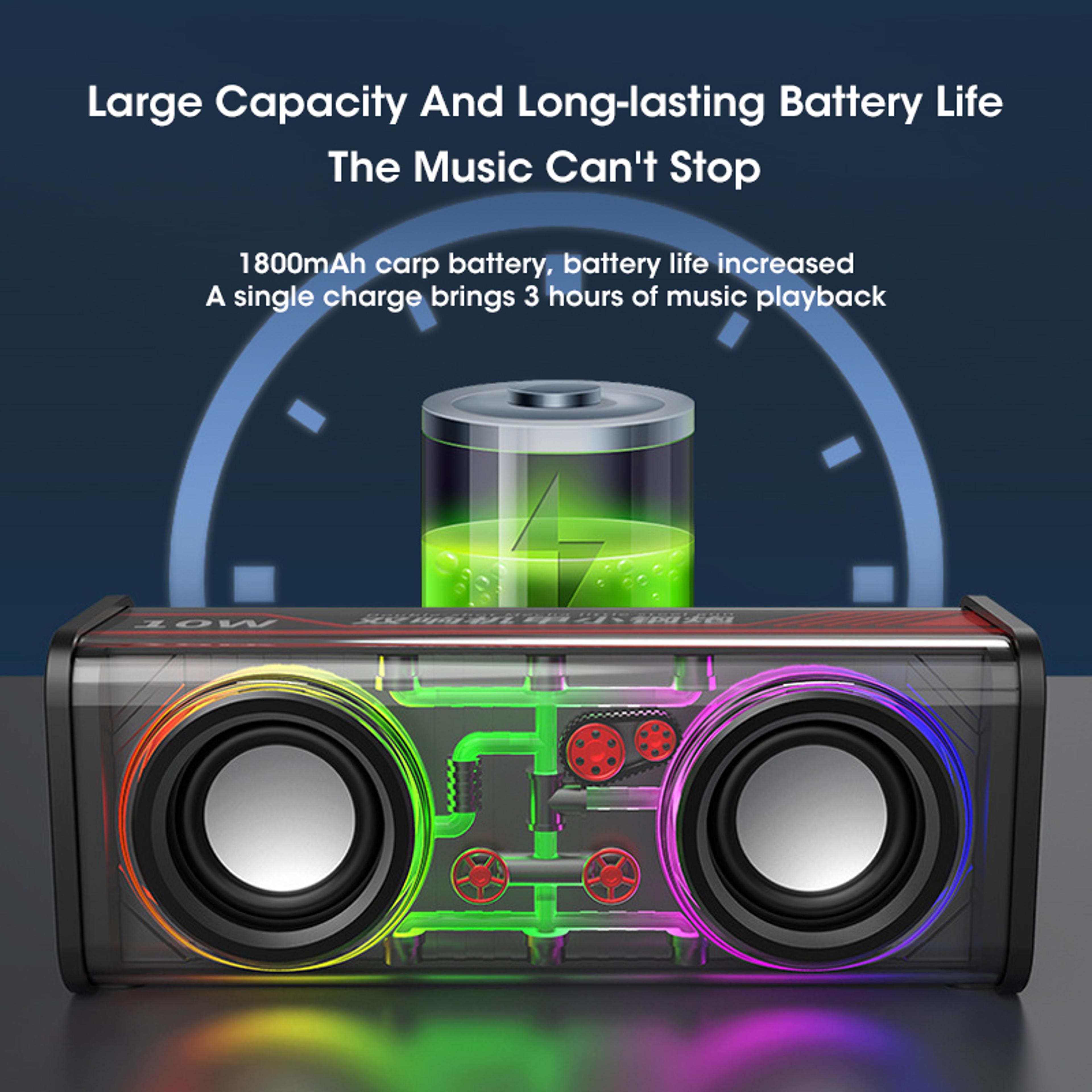 v8 tws dual tone bluetooth speaker with rgb lights – portable subwoofer for sports activities
