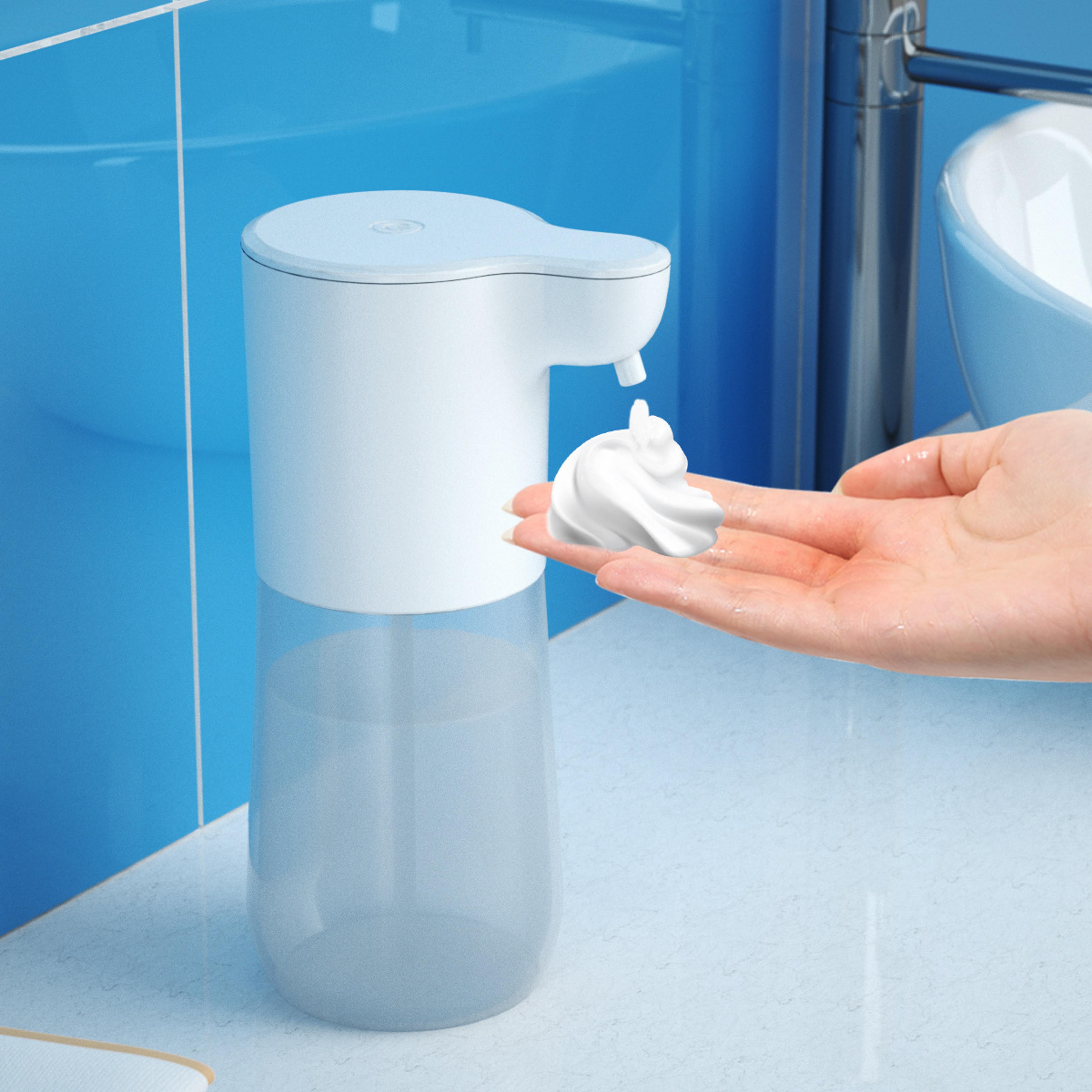 350ml automatic foam soap dispenser – smart usb rechargeable hand washing machine for bathroom – white