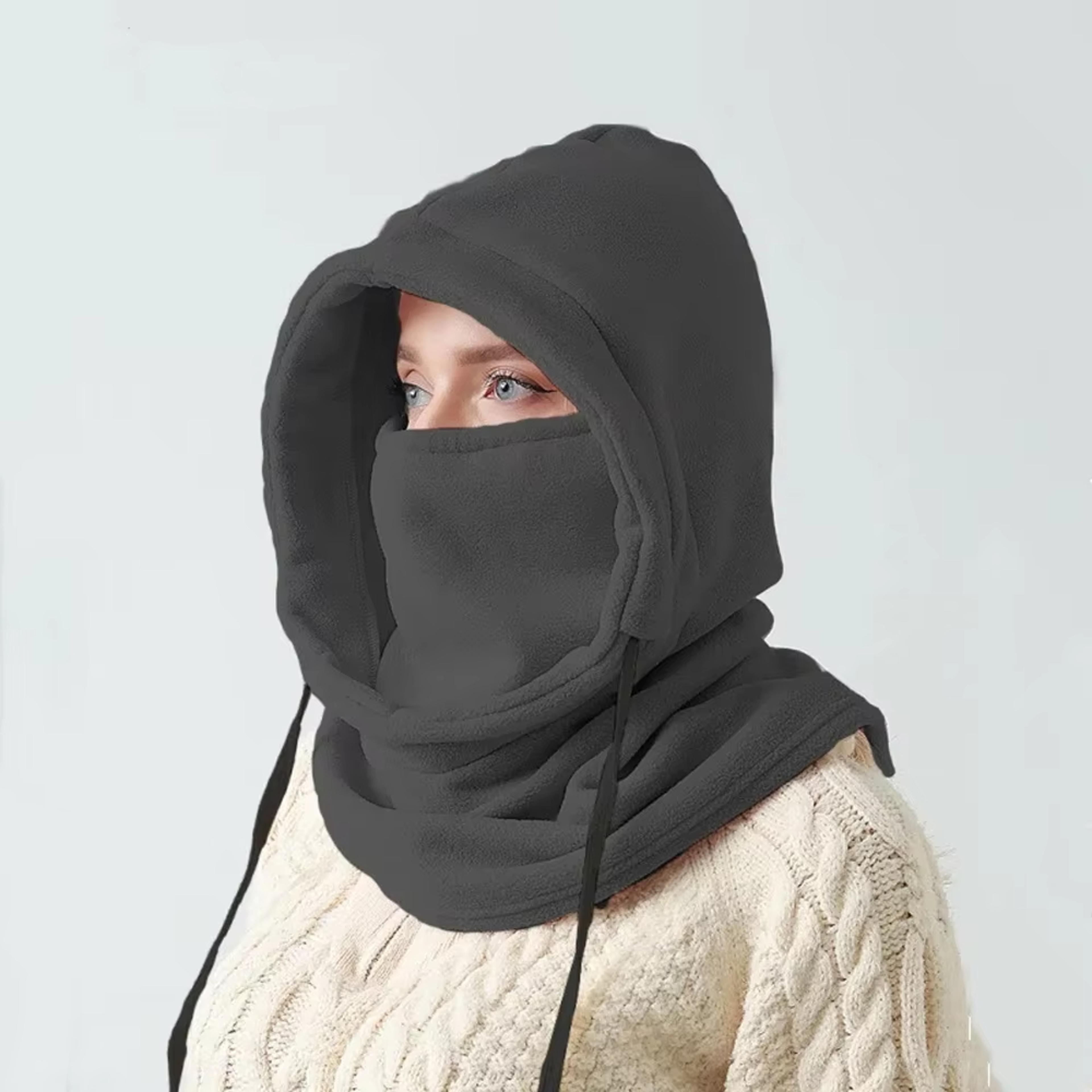 thermal windproof balaclava face mask with fleece neck warmer for motorcycle and cycling