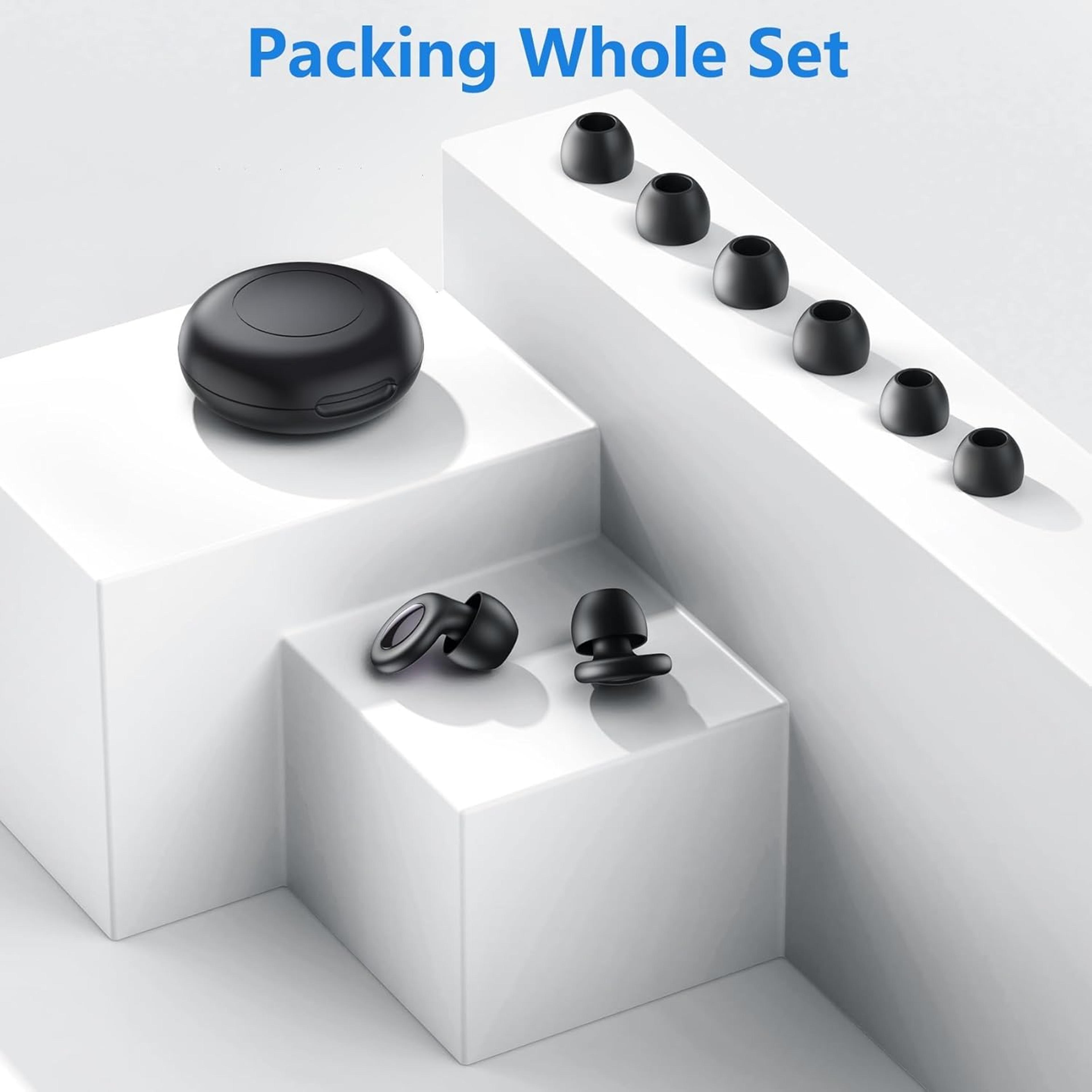 "reusable silicone ear plugs - noise cancelling for sleep, study, work, concerts"