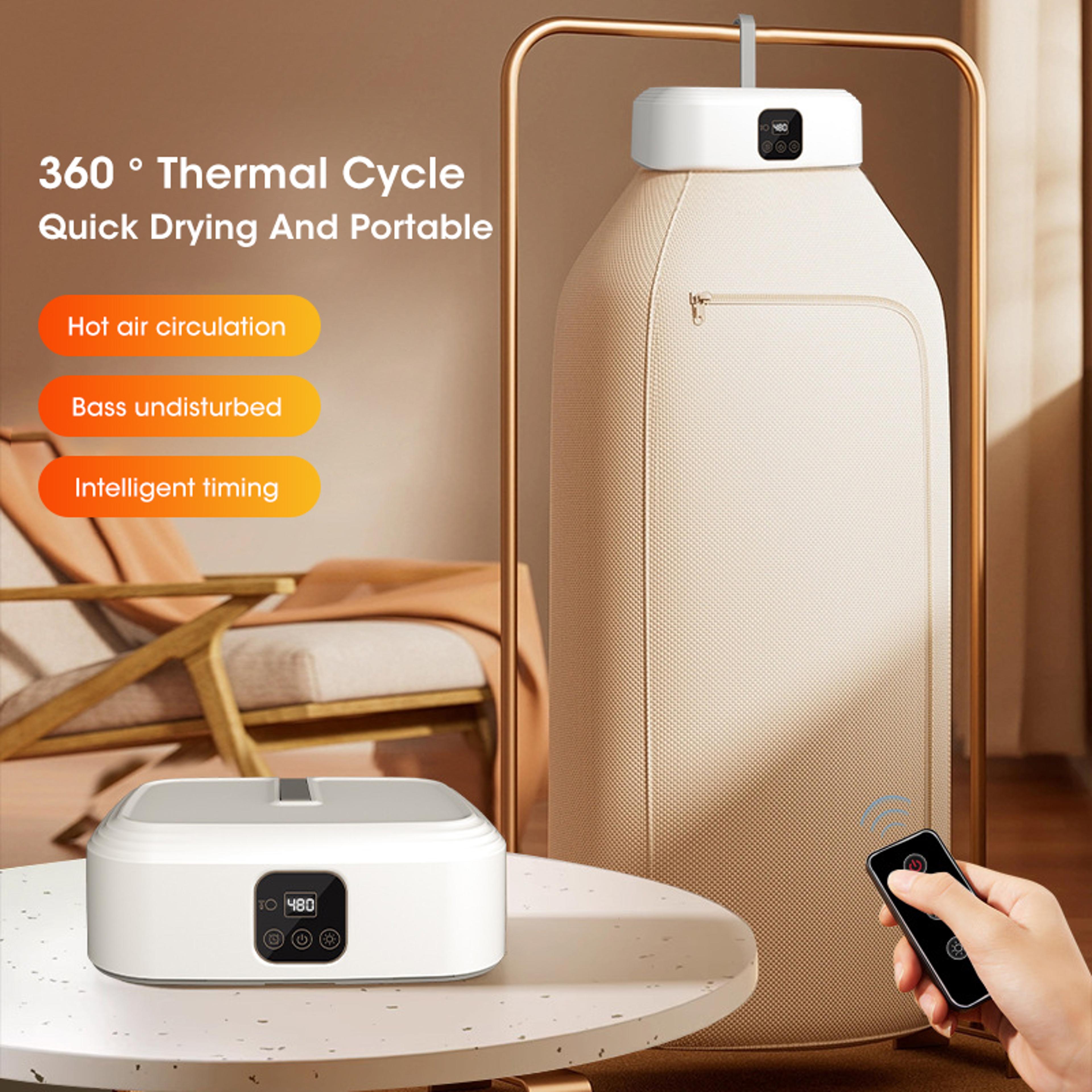 foldable mini portable electric dryer - intelligent timed quick drying for home & travel