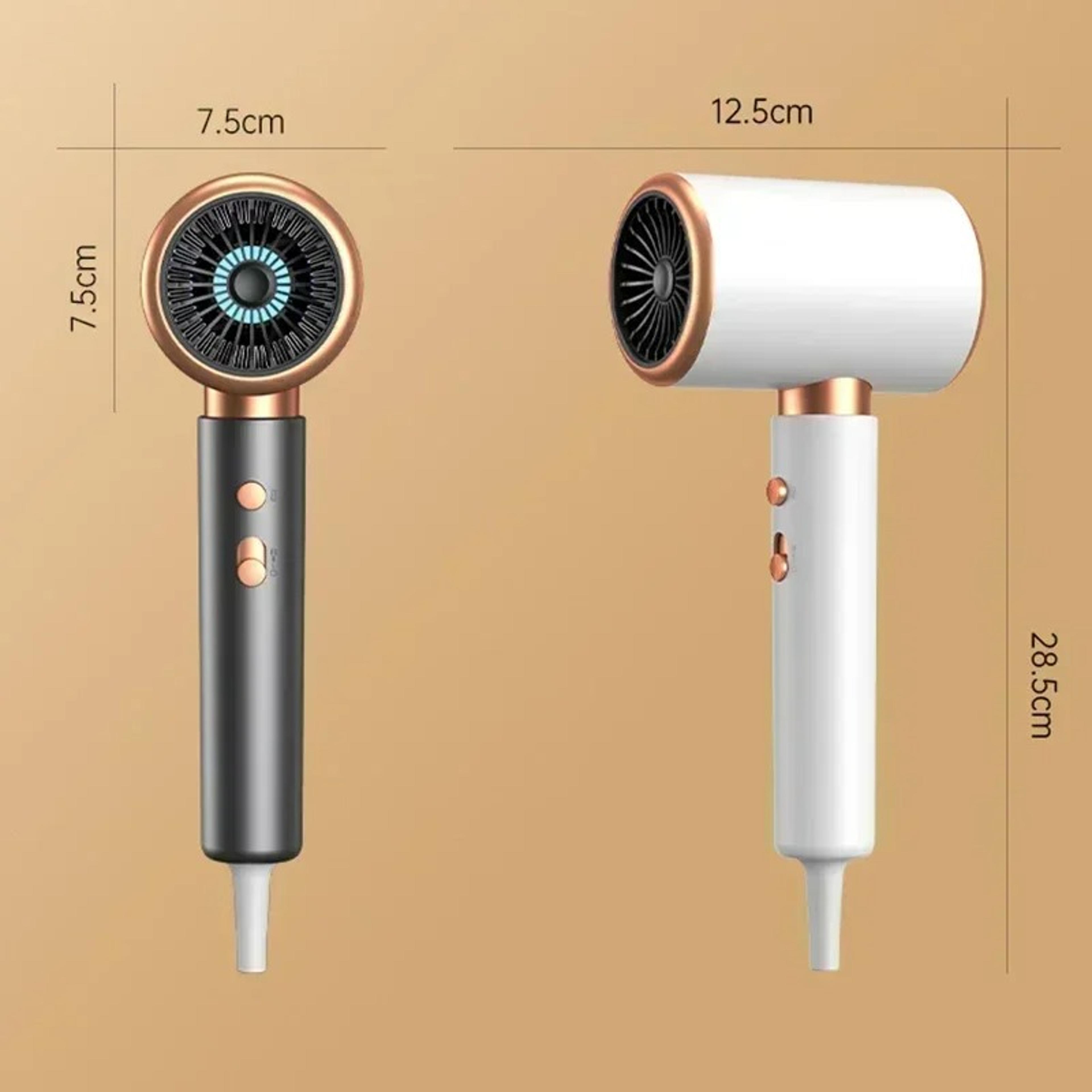 professional ionic hair dryer low noise, -speed lightweight for salon & home use