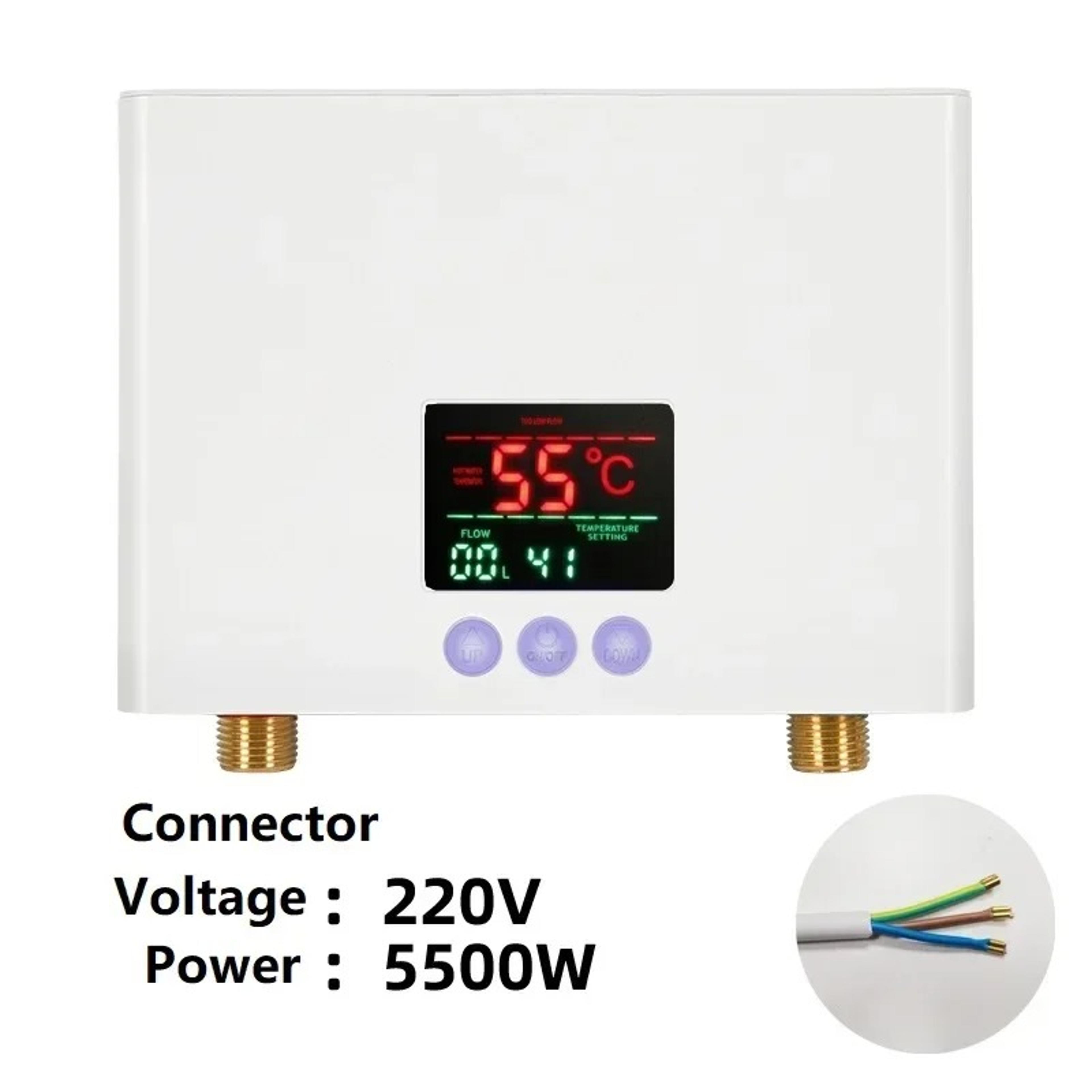 instant tankless electric water heater for fast heating – wall mounted for bathroom & kitchen use