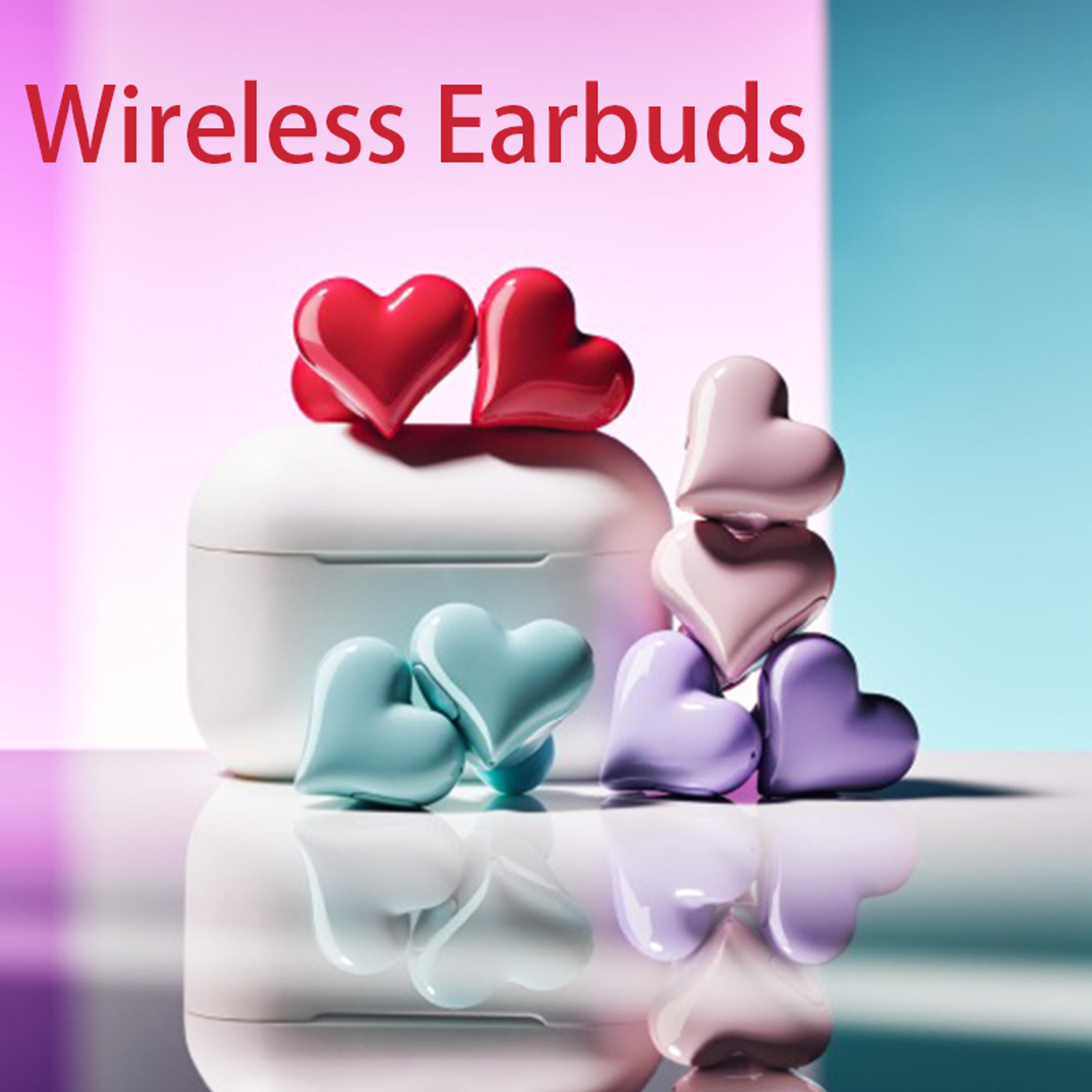 heartbuds bluetooth earphones for women - high-quality tws earbuds, fashionable gaming & student headphones