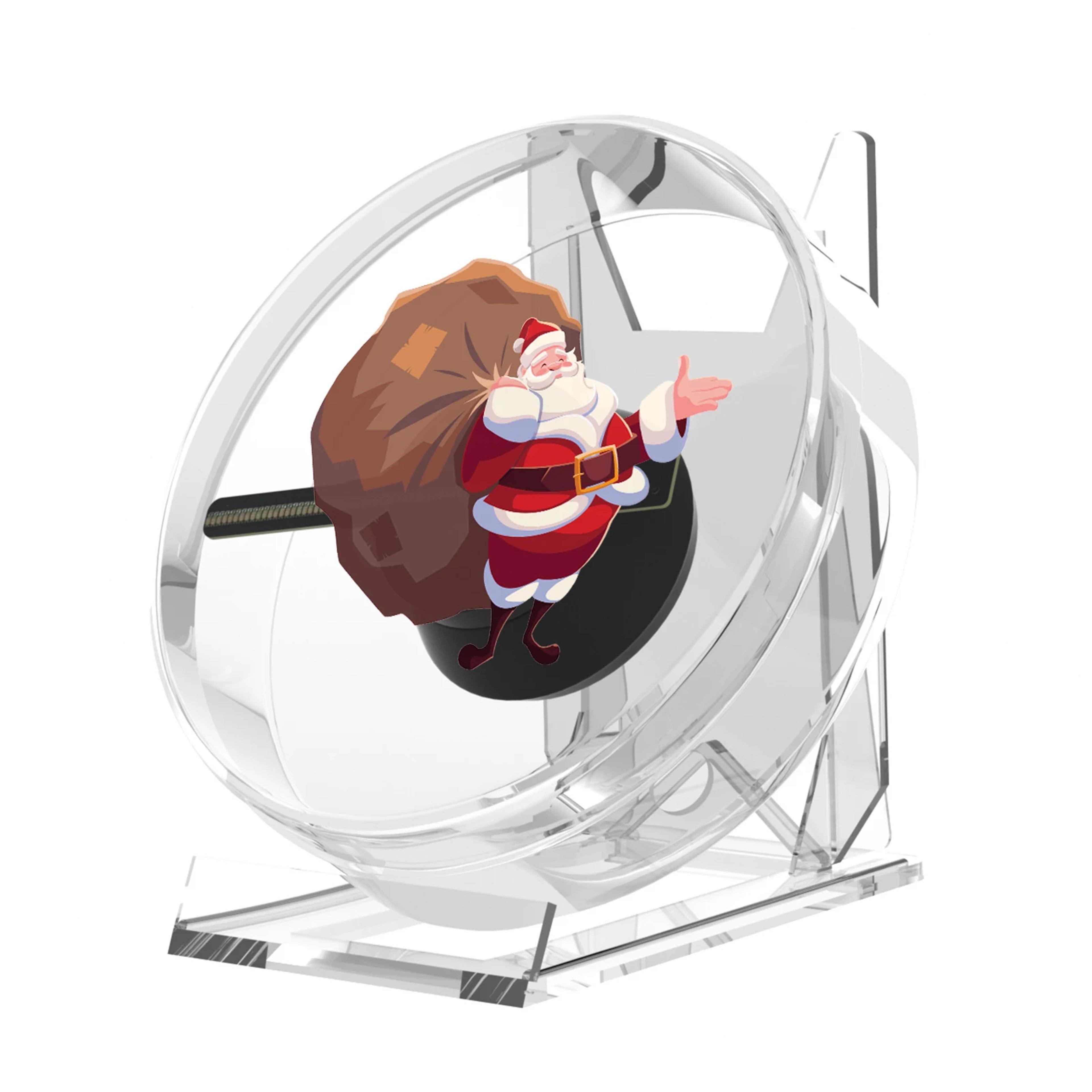 mini 3d holographic projector fan for desktop – led advertising machine with remote control & stand