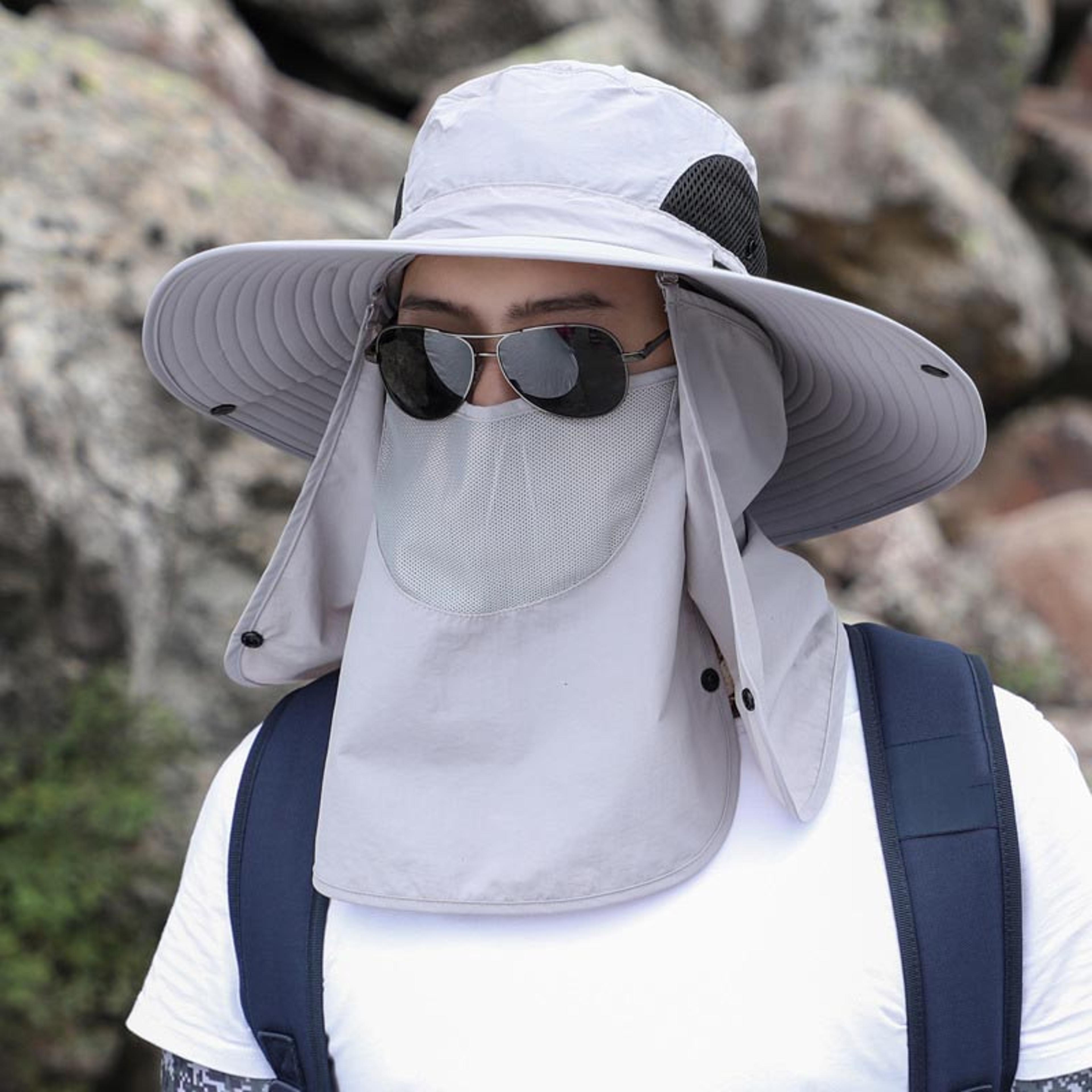 adjustable outdoor fishing hat with sunscreen protection and breathable sunshade