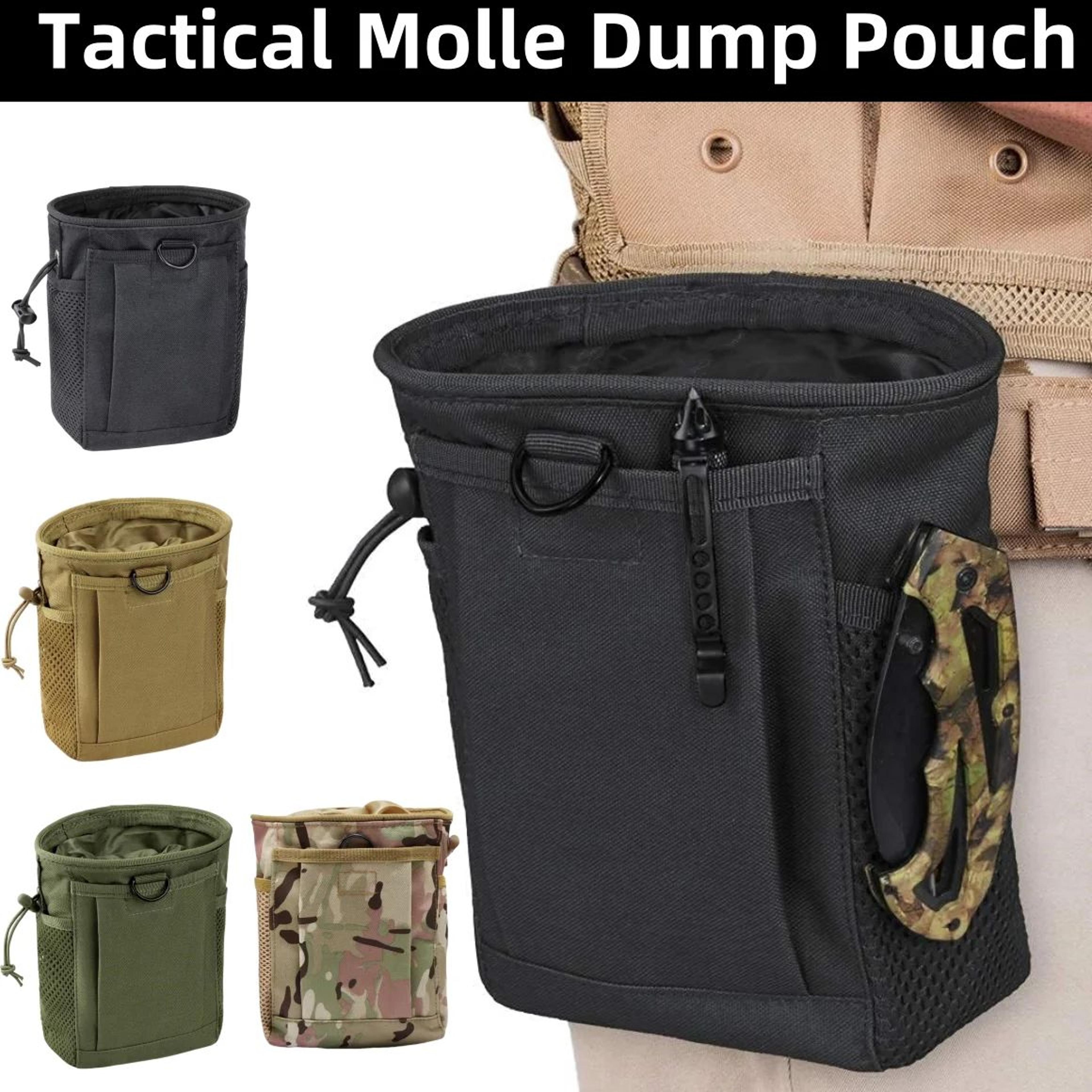 outdoor molle drawstring ammo storage pouch – adjustable utility belt fanny pack for magazine & ammo