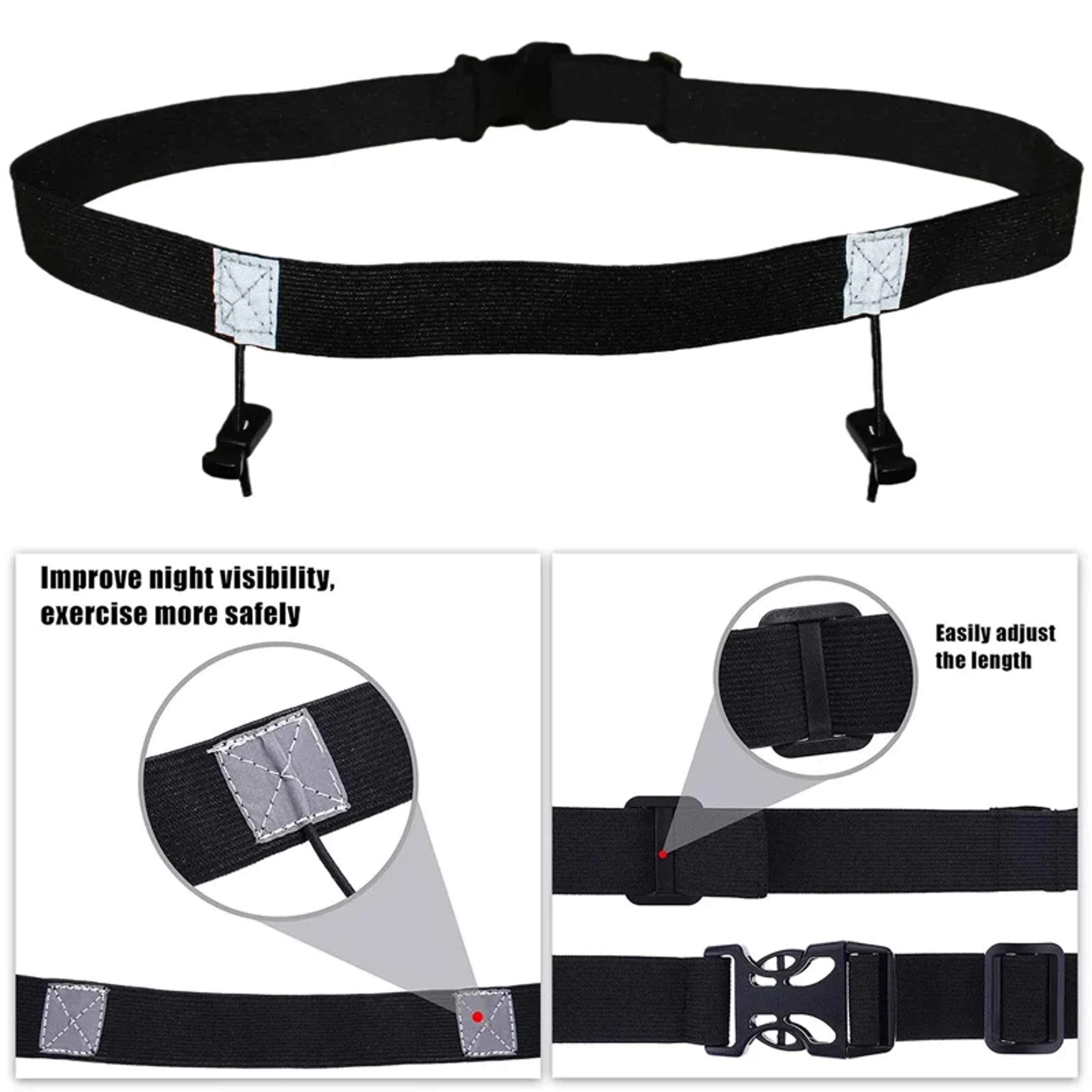 running race belt with 6 gel loops – ideal for triathlons, marathons, cycling & fitness