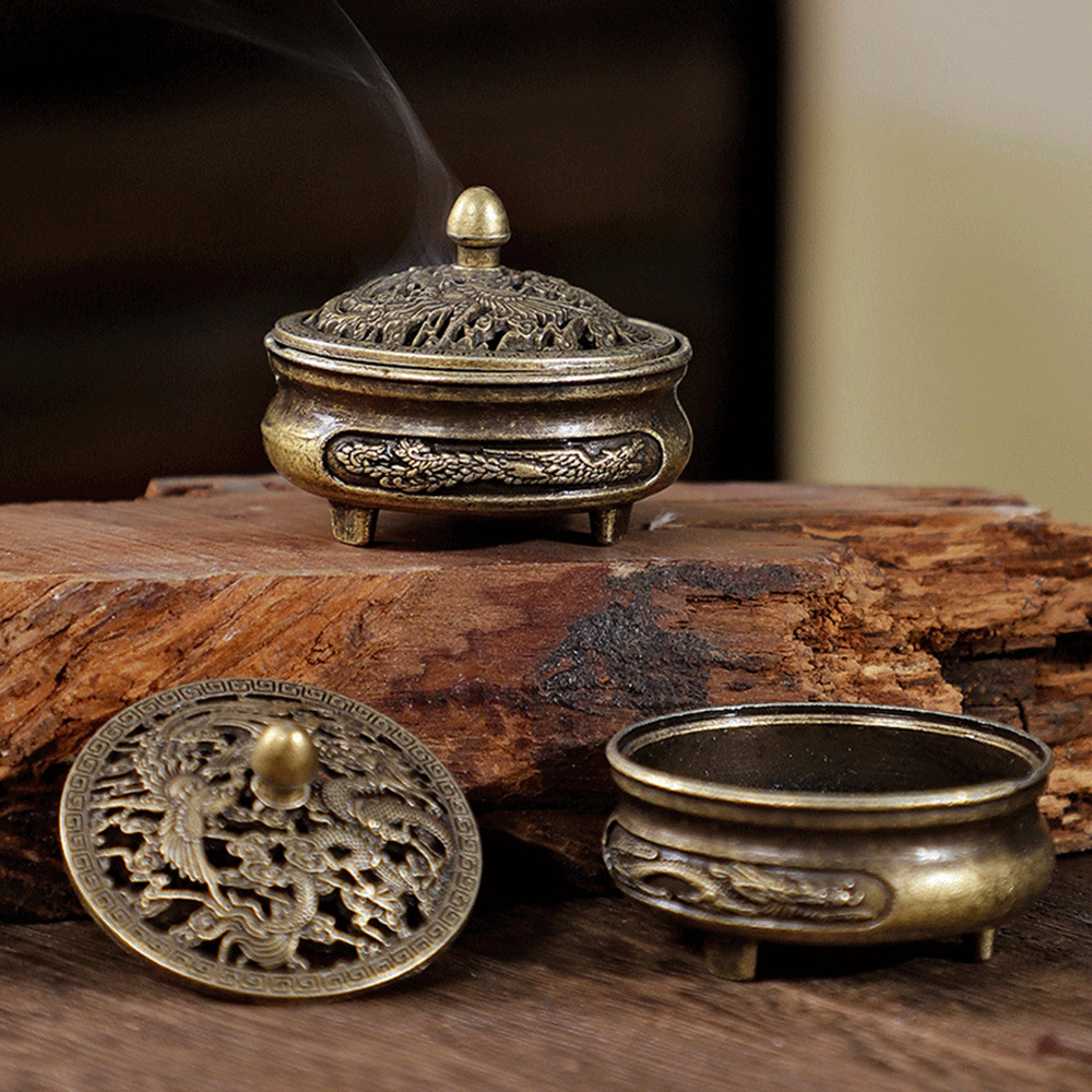 creative three-legged incense burner - non-stick powder tray for aromatherapy