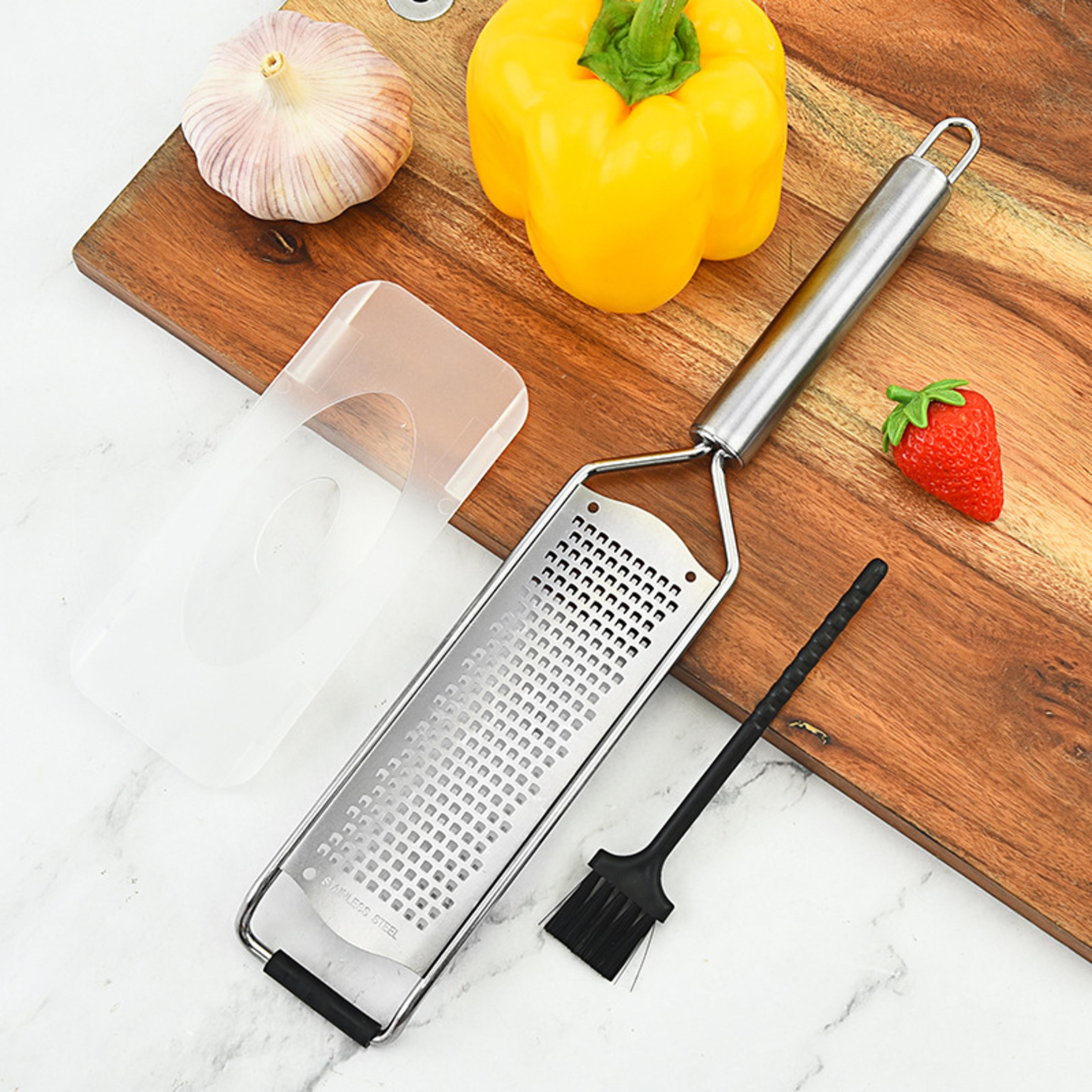 stainless steel tube handle cheese grater – lemon grater & shredder kitchen gadget