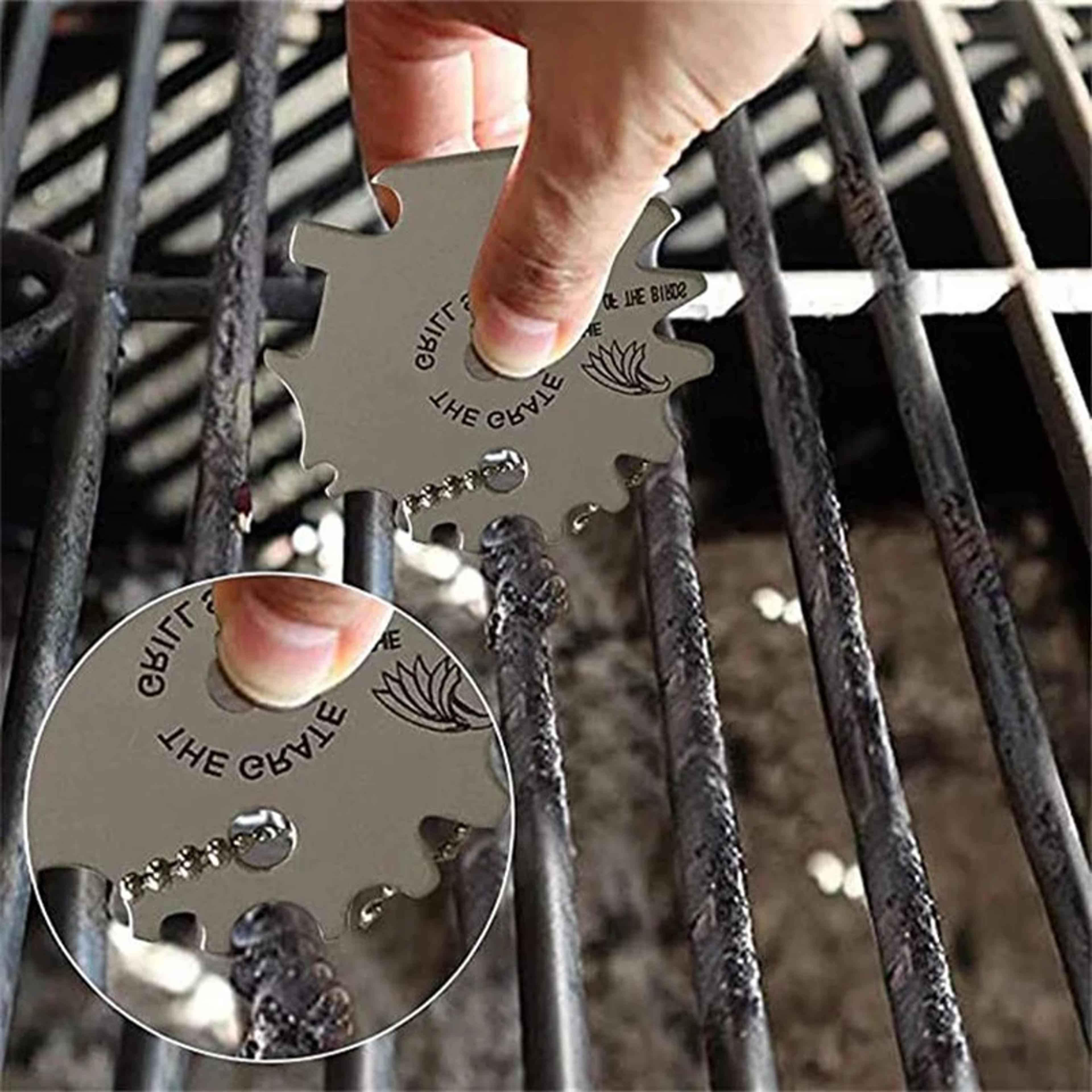 portable bbq grill cleaner scraper – heavy-duty metal bbq grate scrubber tool for barbecue cleaning