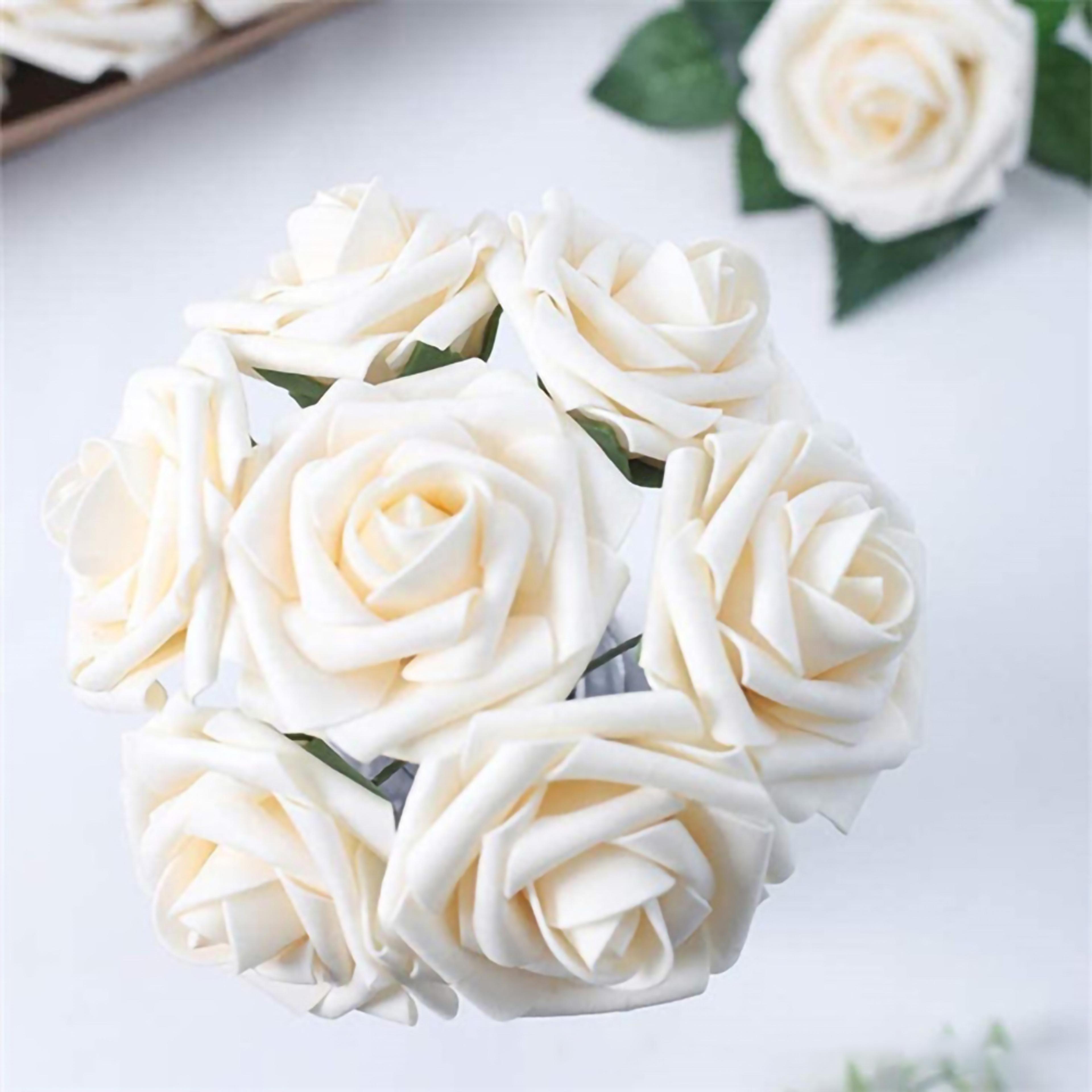 artificial roses with stems for diy wedding bouquets & home decorations