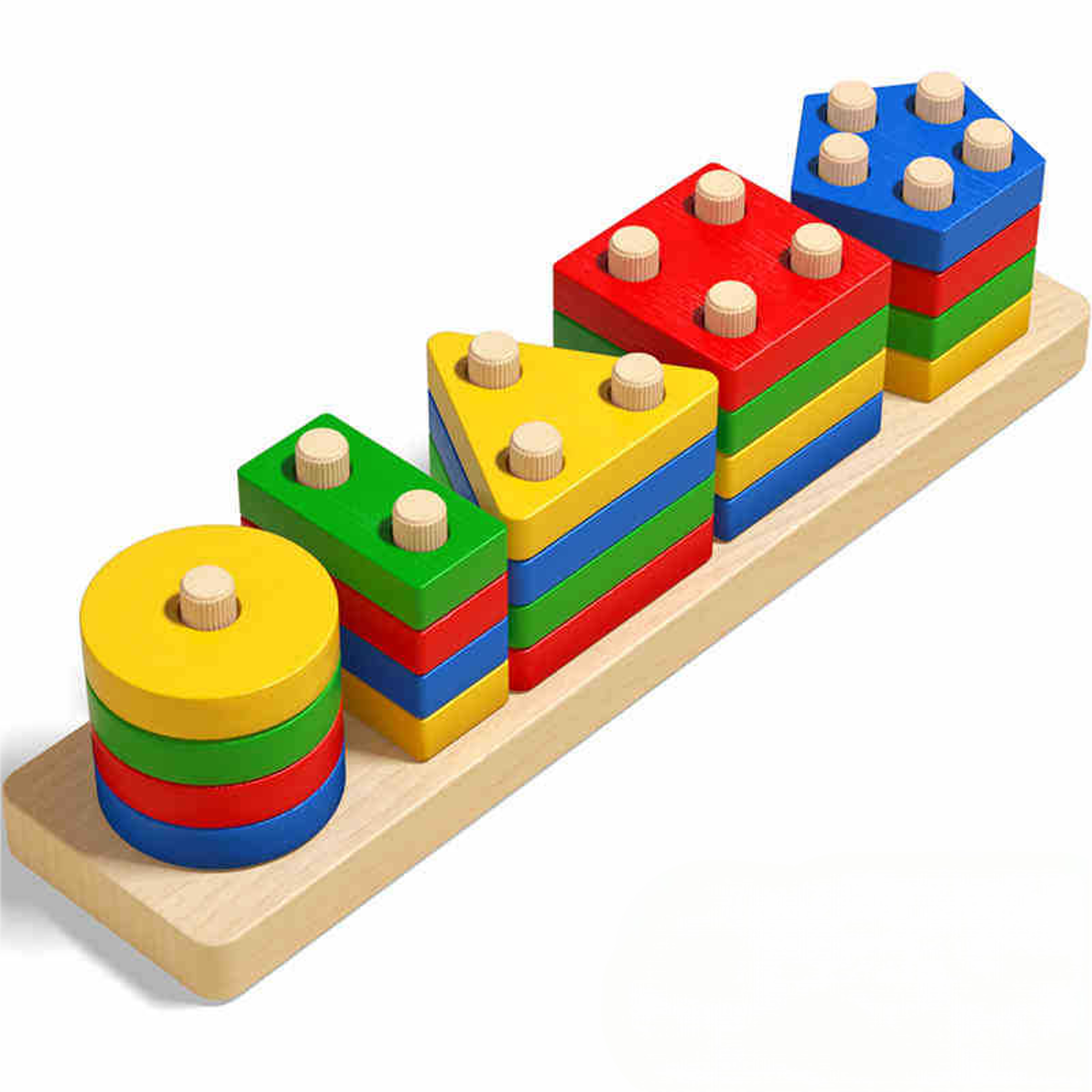 geometric building blocks set for kids – early education intelligence development toy