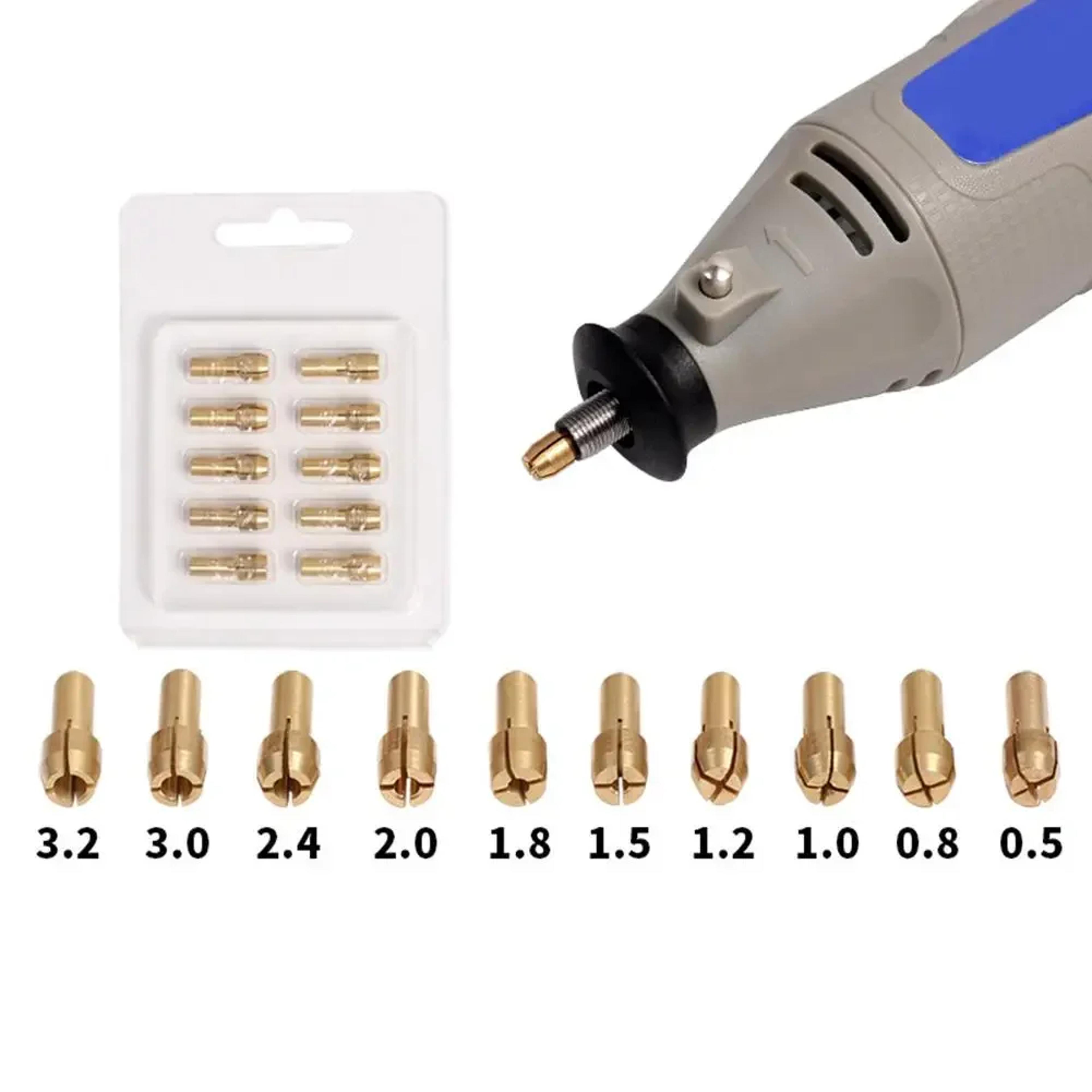 piece mini drill chuck adapter set for dremel micro collet brass for power rotary tools