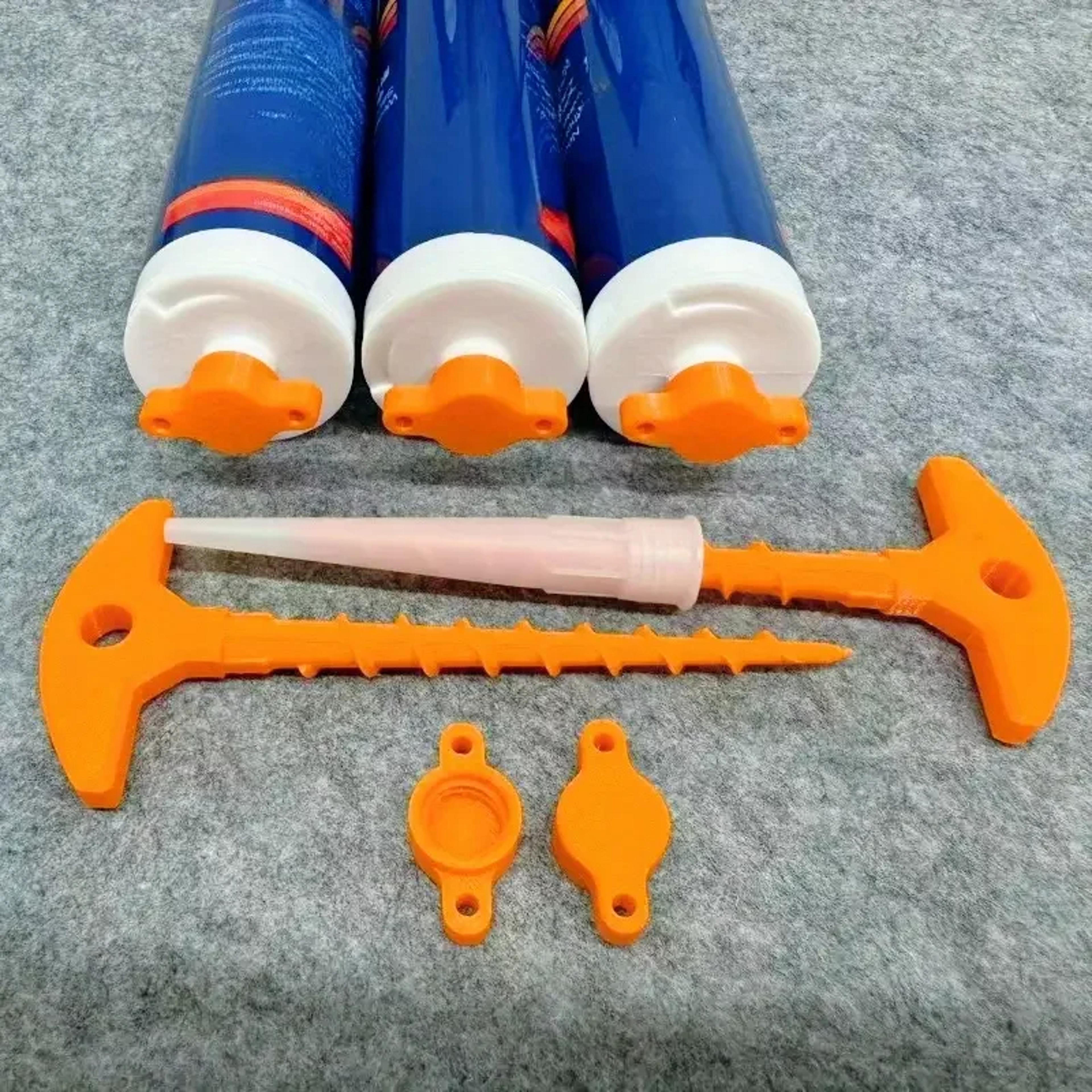 sealant nozzle cleaner cap for glass caulk tubes – prevent drying & keep your diy projects neat