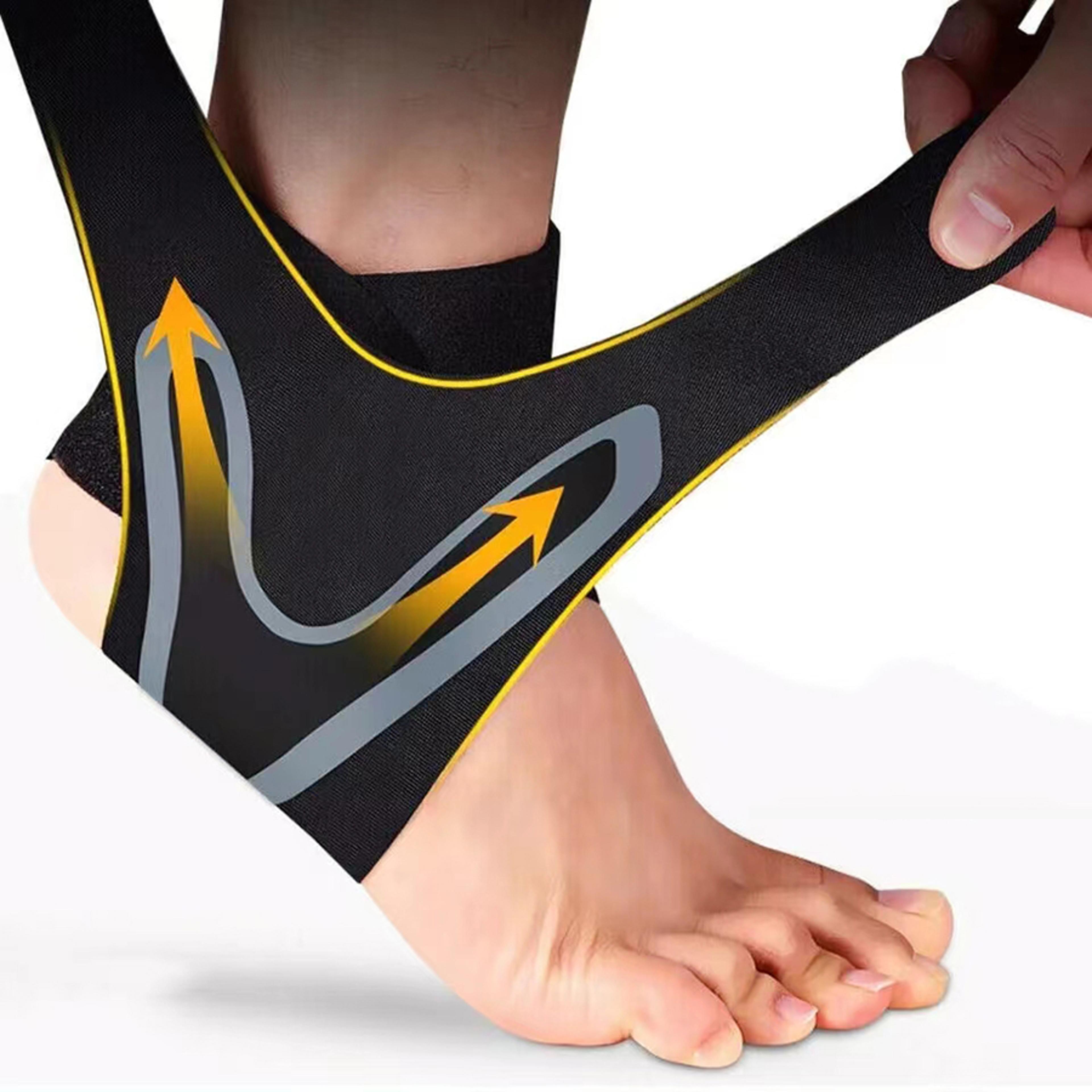 ankle brace support compression sleeve – breathable foot bandage for running, cycling & sports
