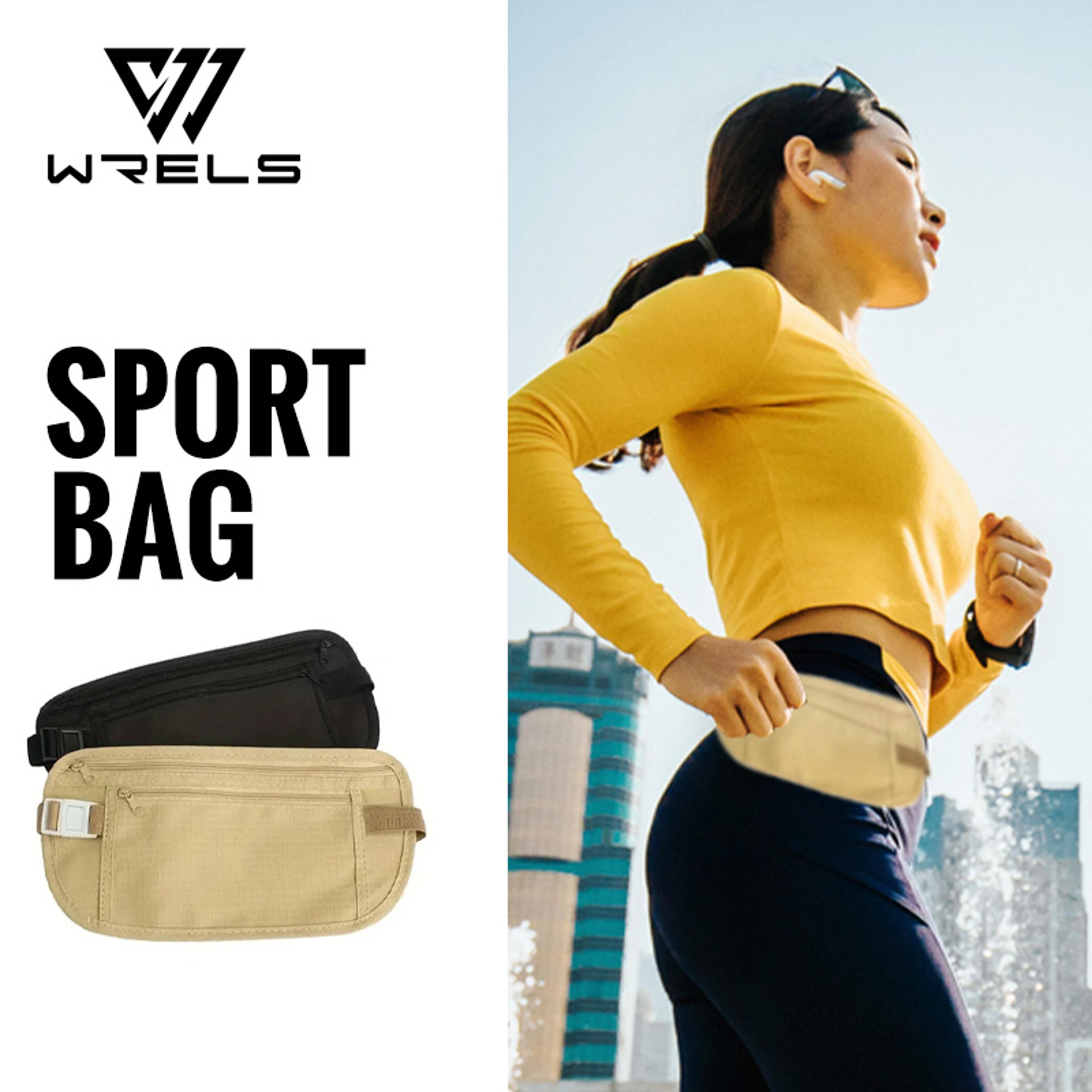 invisible running waist bag - secure passport and money belt pouch