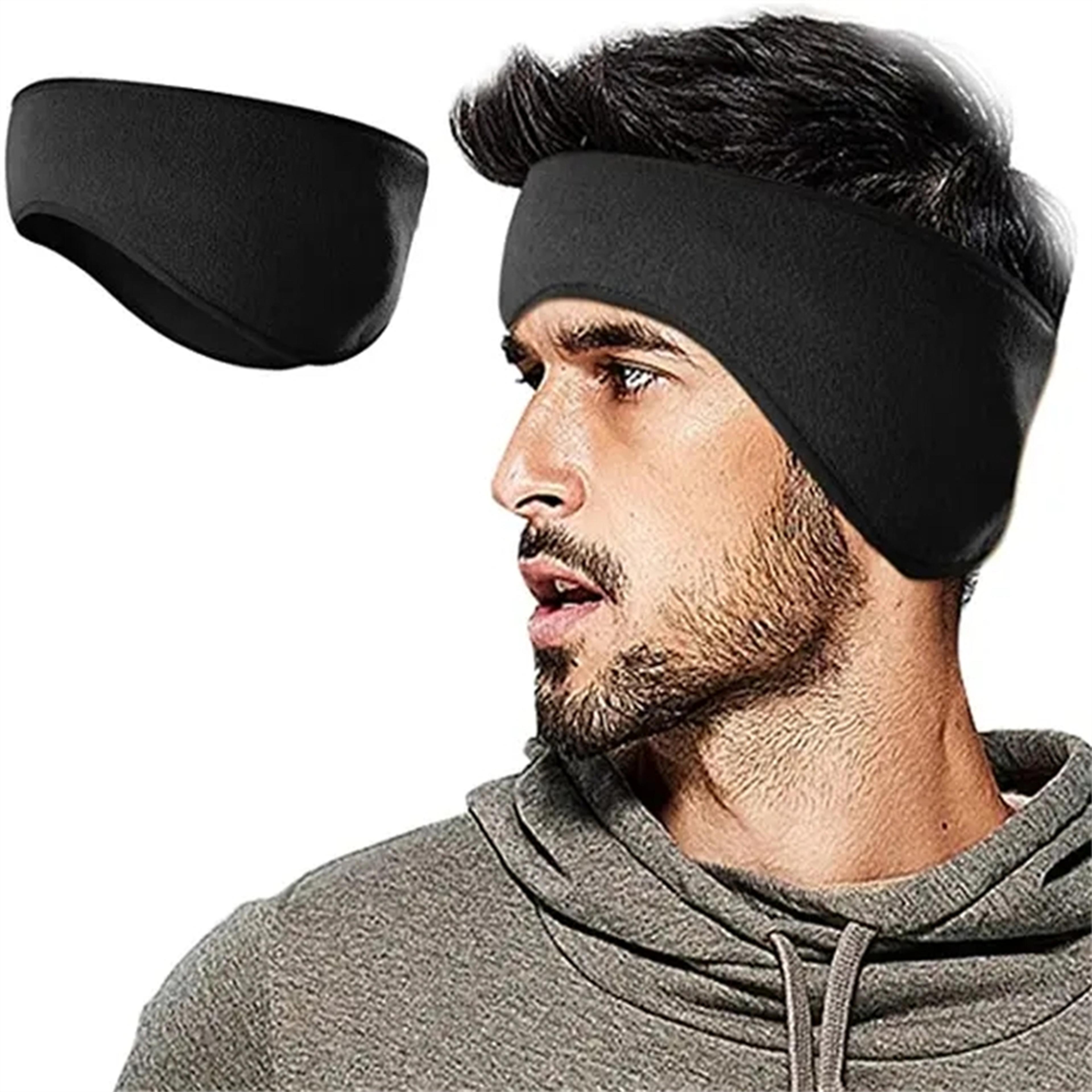 winter headband fleece ear cover for cycling & running - windproof & breathable sweatband