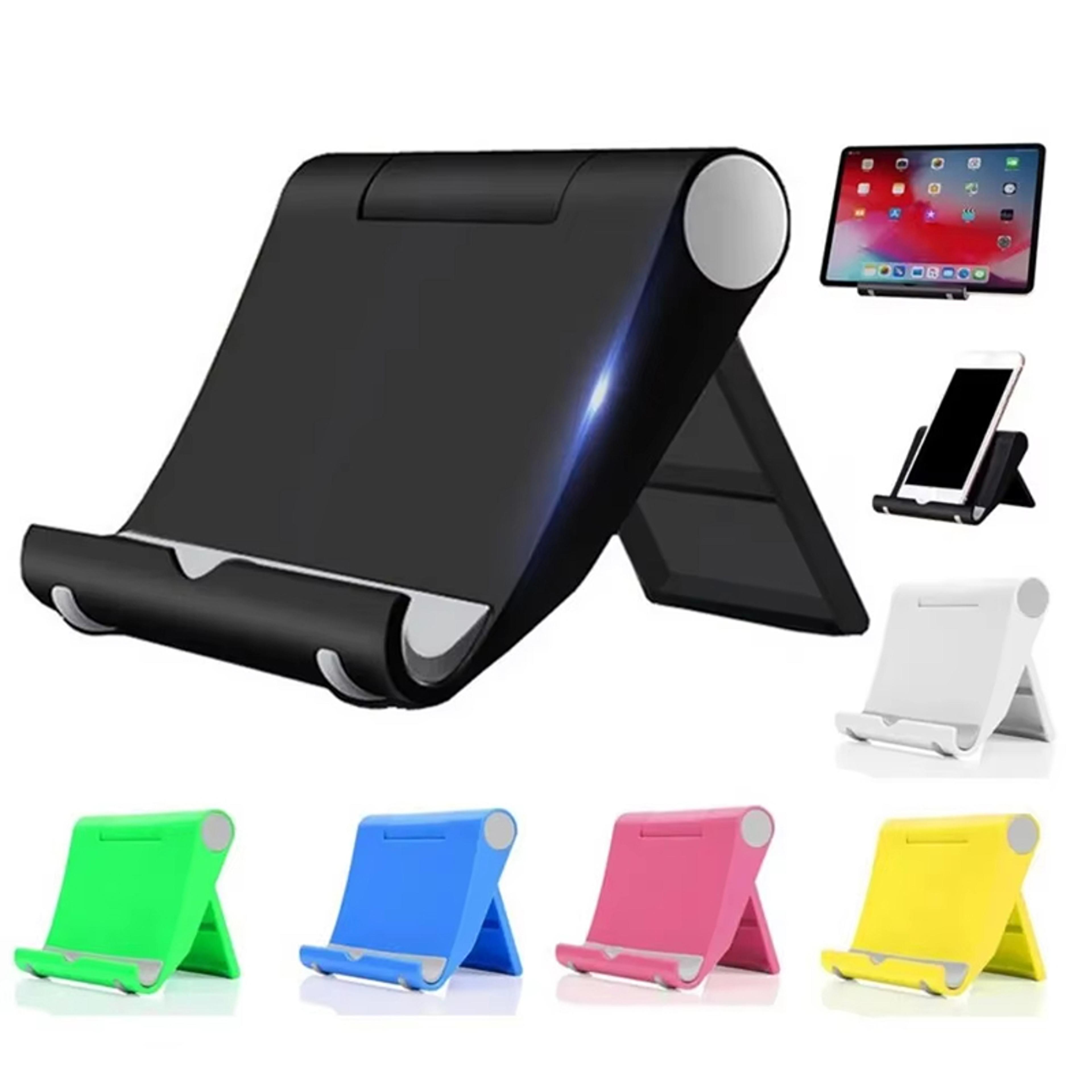 universal portable desktop holder – foldable adjustable stand for phones and tablets