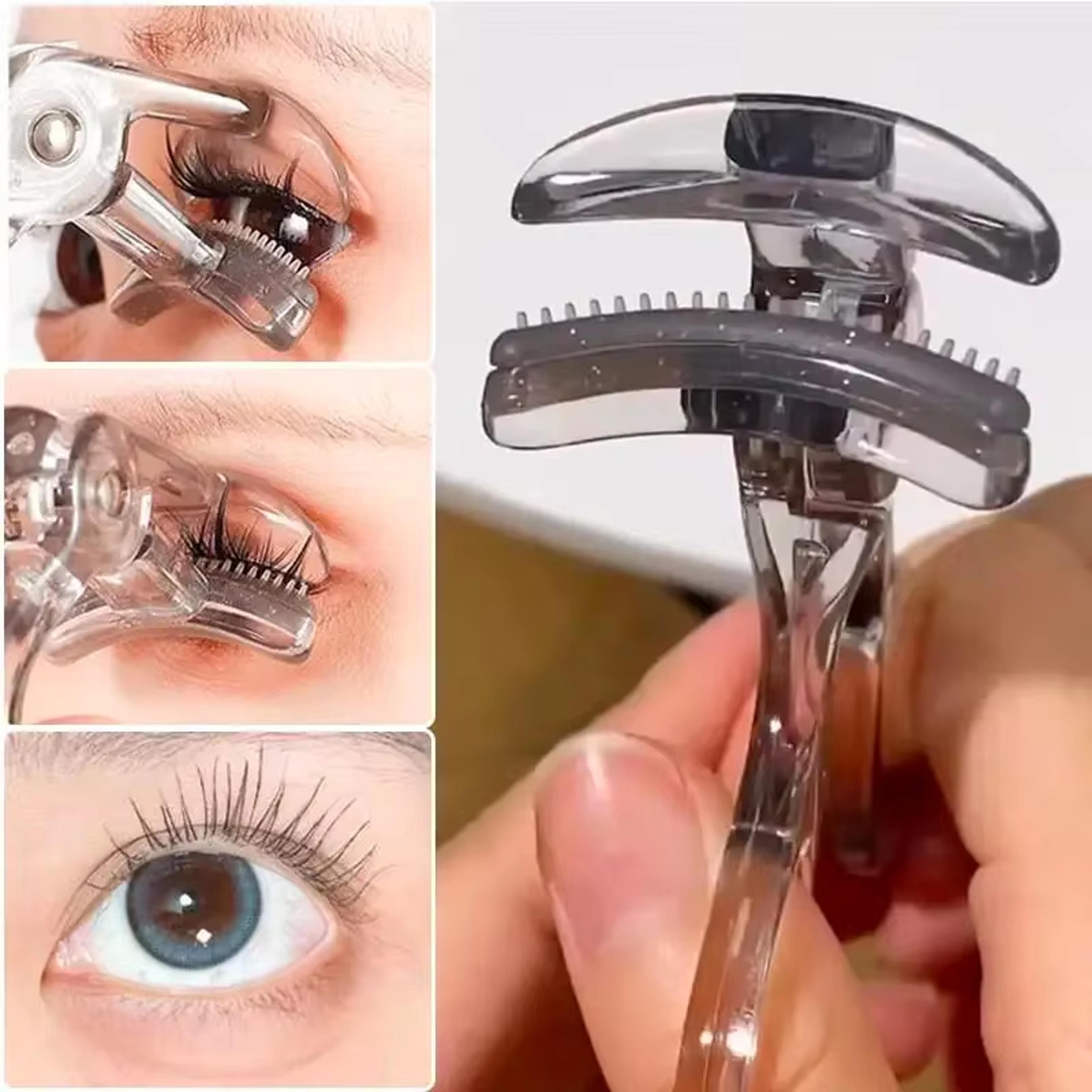 dual-type eyelash curler with comb – waterproof & long-lasting natural