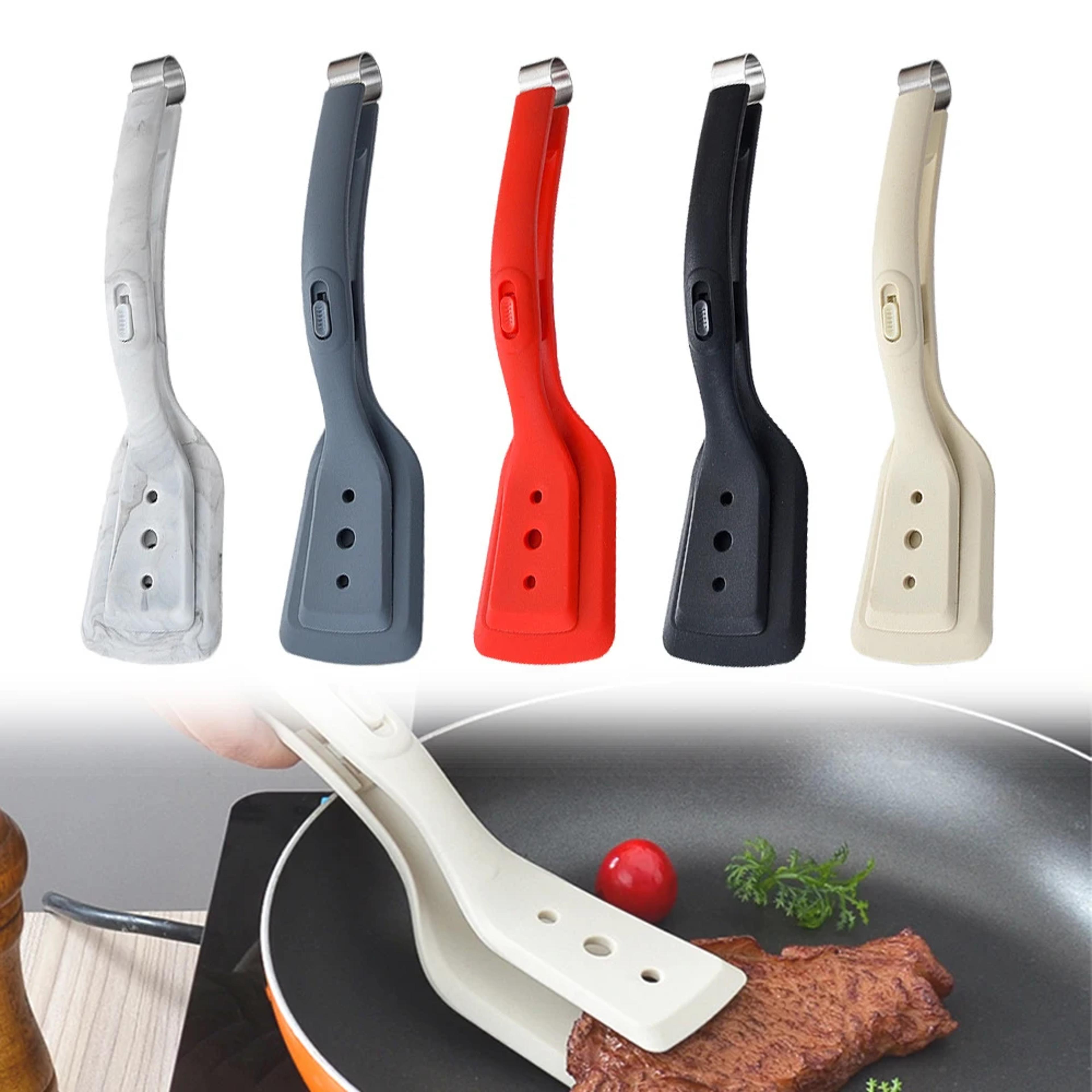 silicone egg flipper spatula tongs – non-stick cooking tool for eggs, fish, and french toast