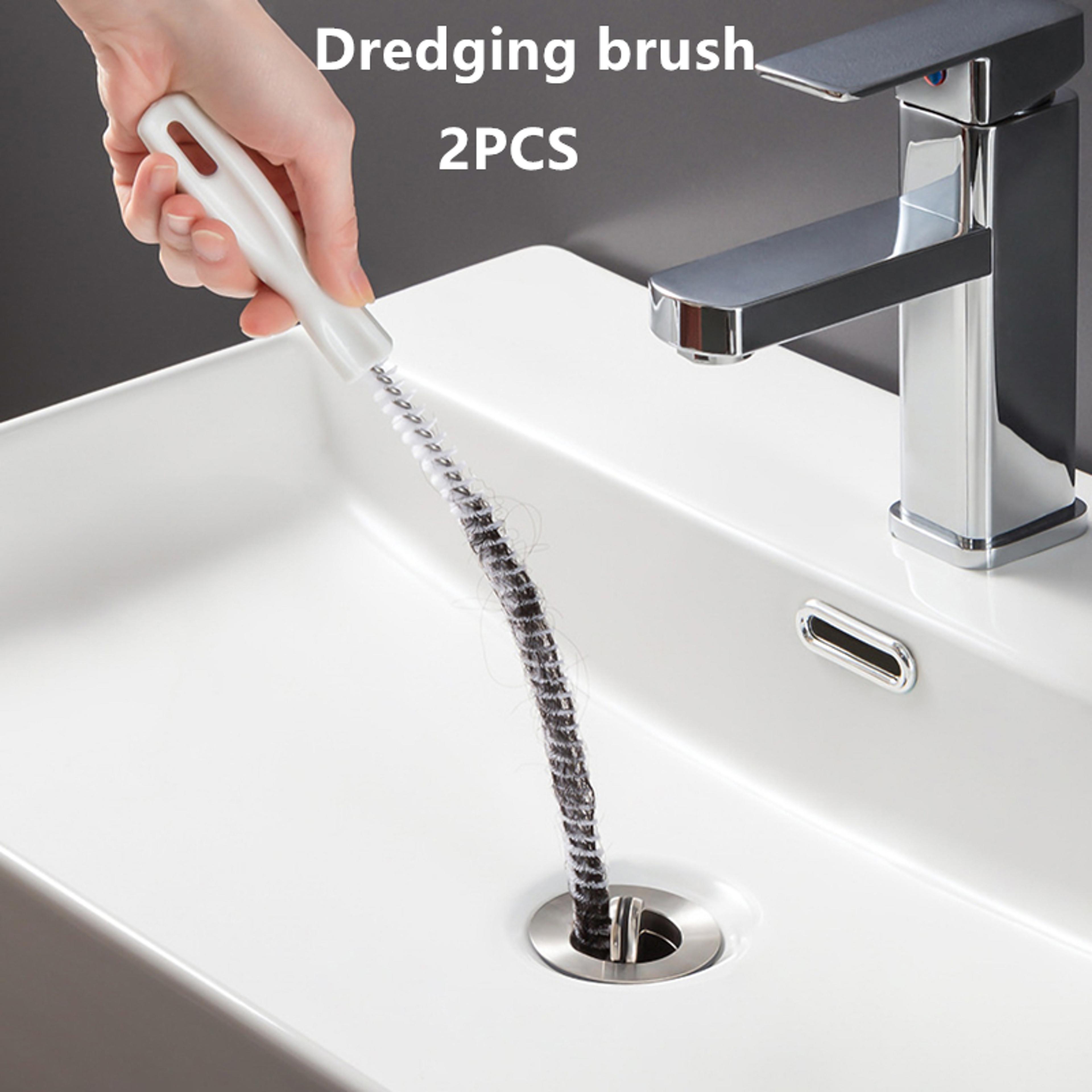 flexible pipe dredging brush – effective hair & clog remover for bathroom, kitchen, & sewer pipes