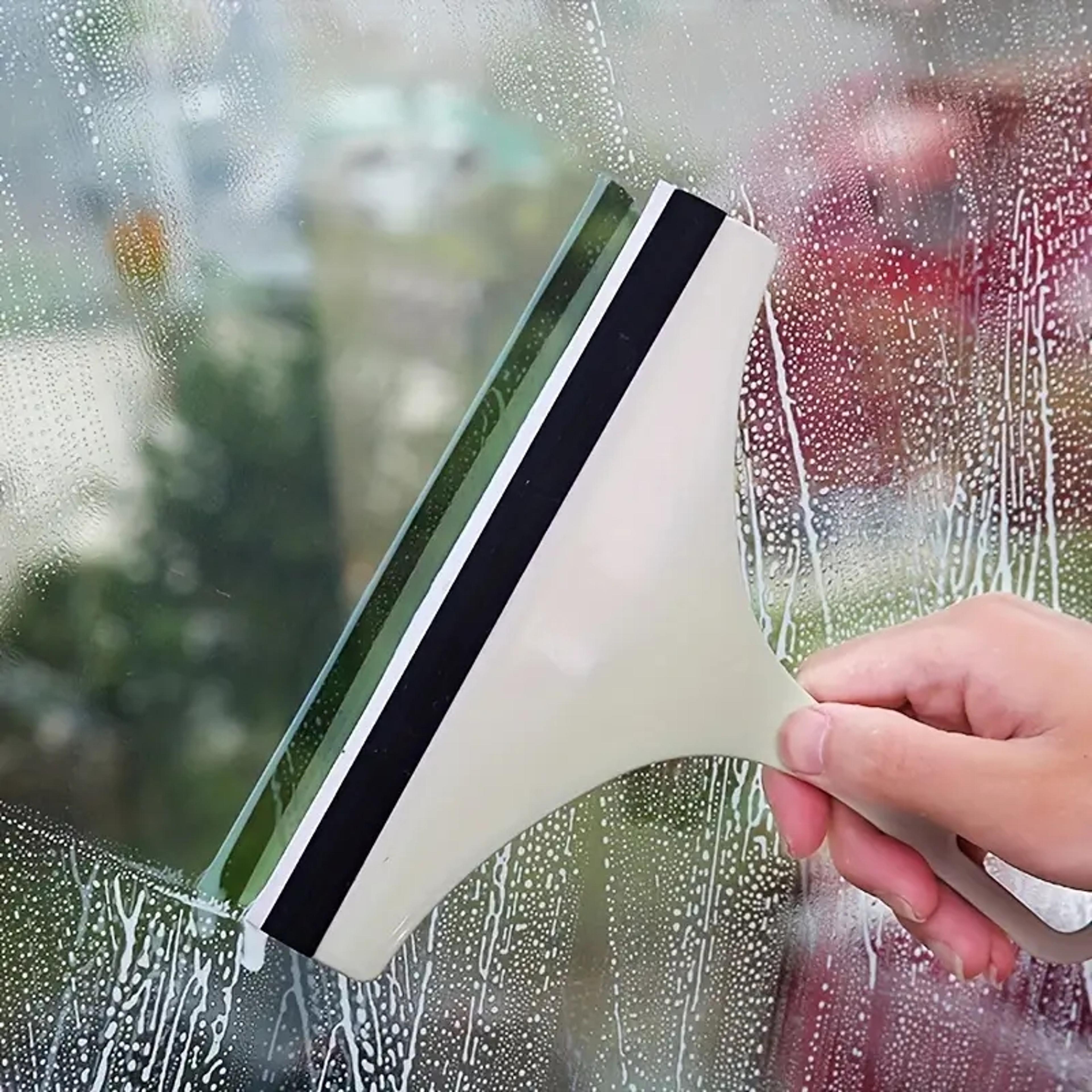 silicone water wiper plate glass cleaner scraper - multi-purpose windshield squeegee for car, bathroom, and kitchen