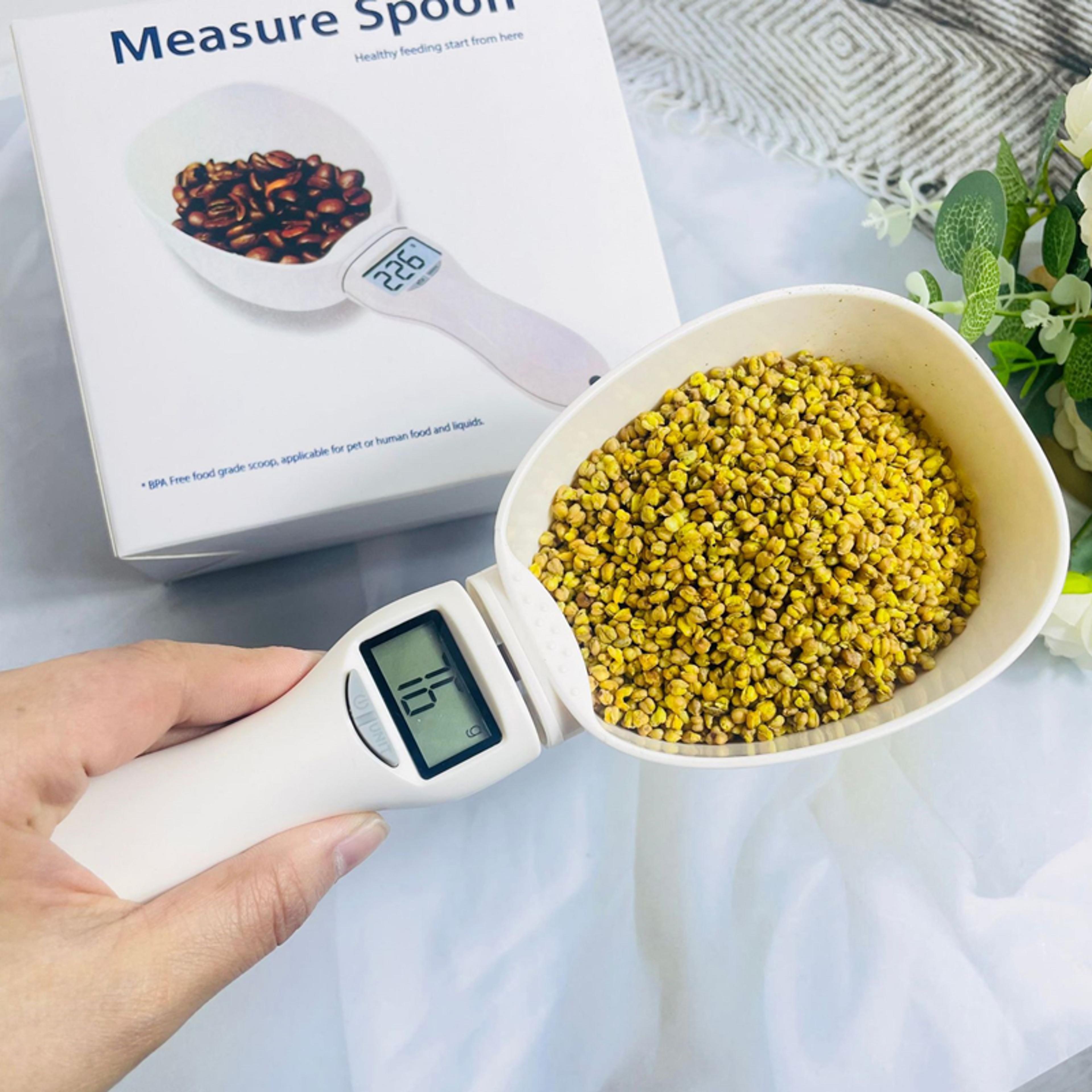 digital food measuring spoon scale for pet food & flour – ideal for cats, dogs, and home cooking
