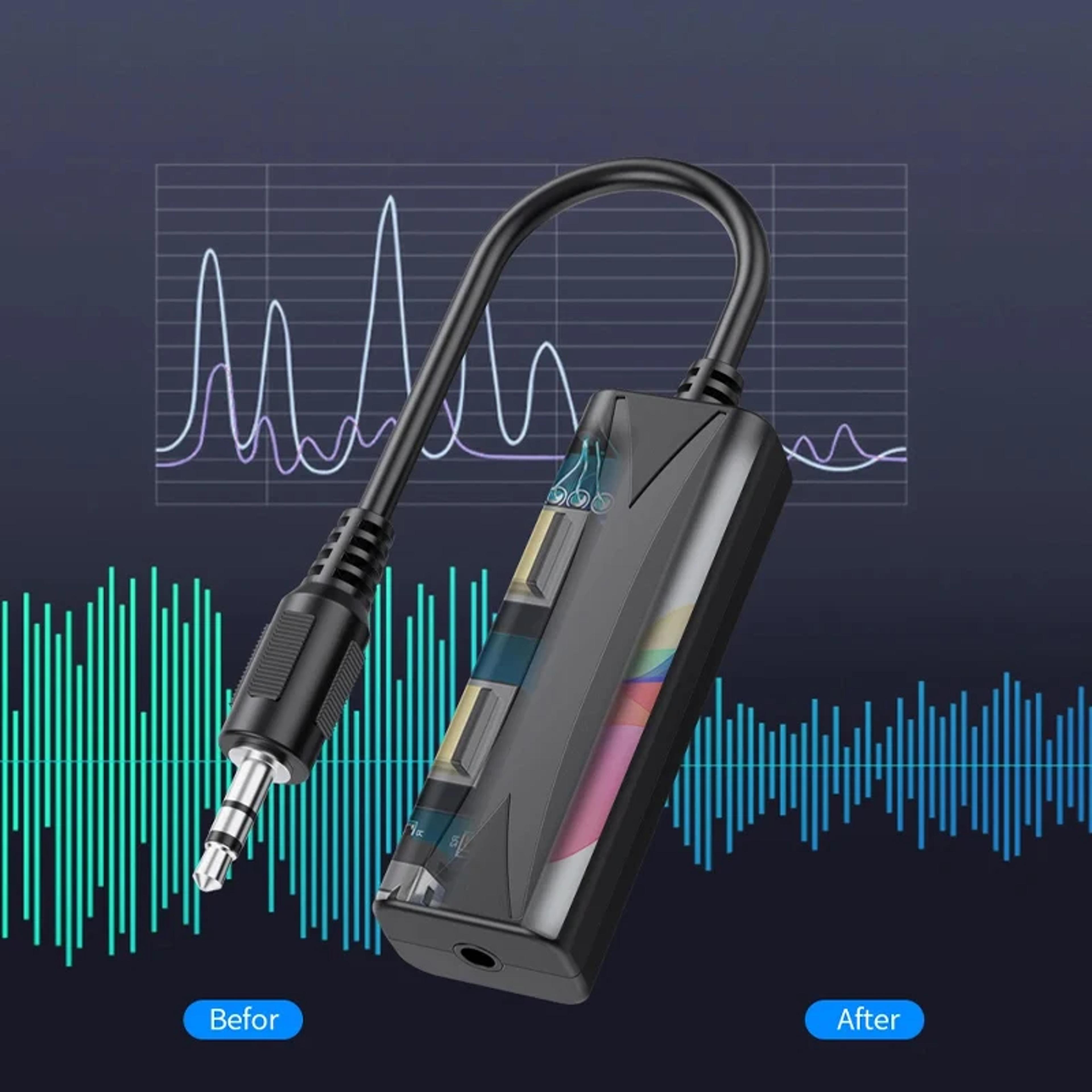 aux jack audio noise filter for home stereo & car audio system