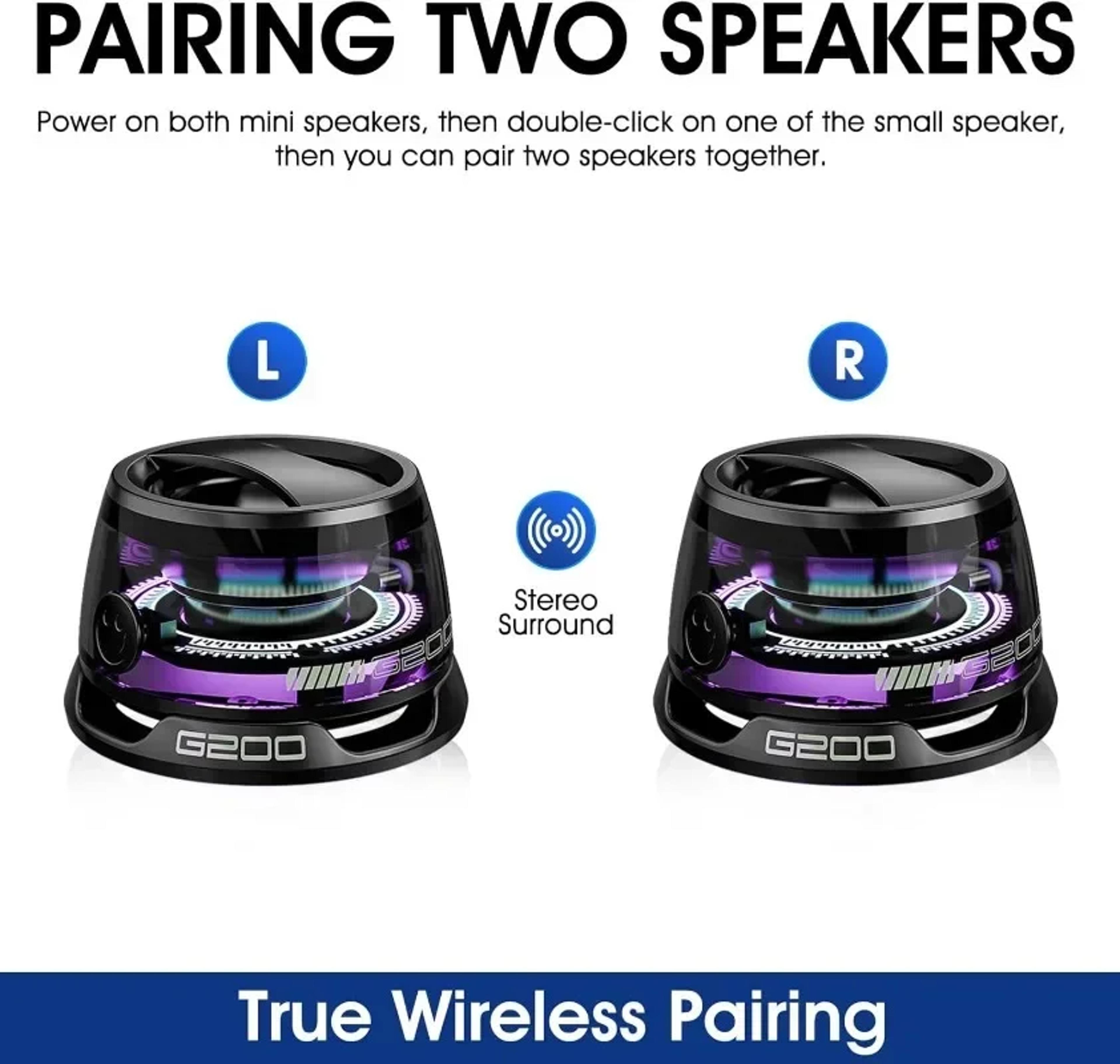 new bluetooth speaker with rgb lighting, magnetic bt mini sound box and phone holder