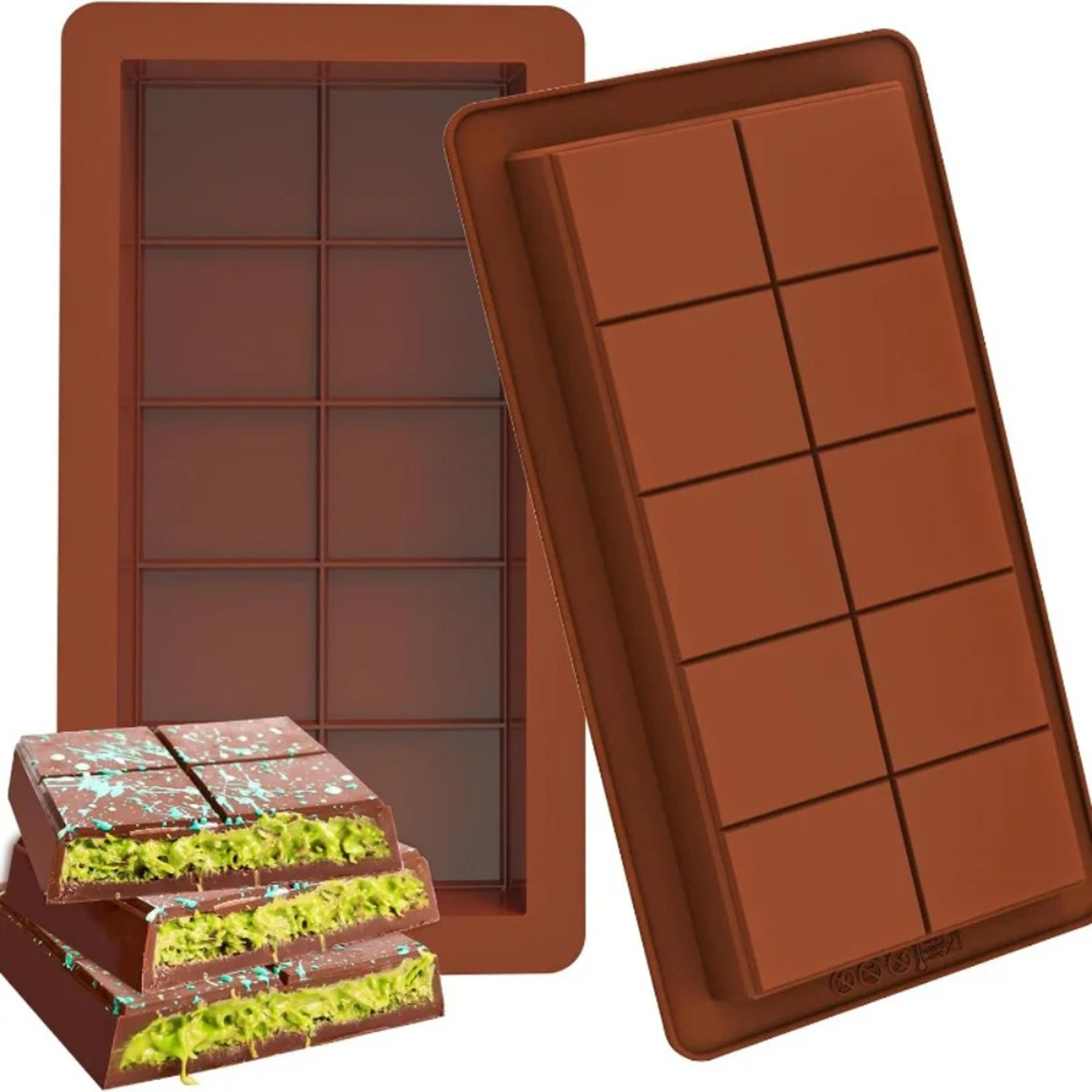 chocolate bar molds silicone mould for protein bars and wax melts | easy release & durable rectangle mould for handmade