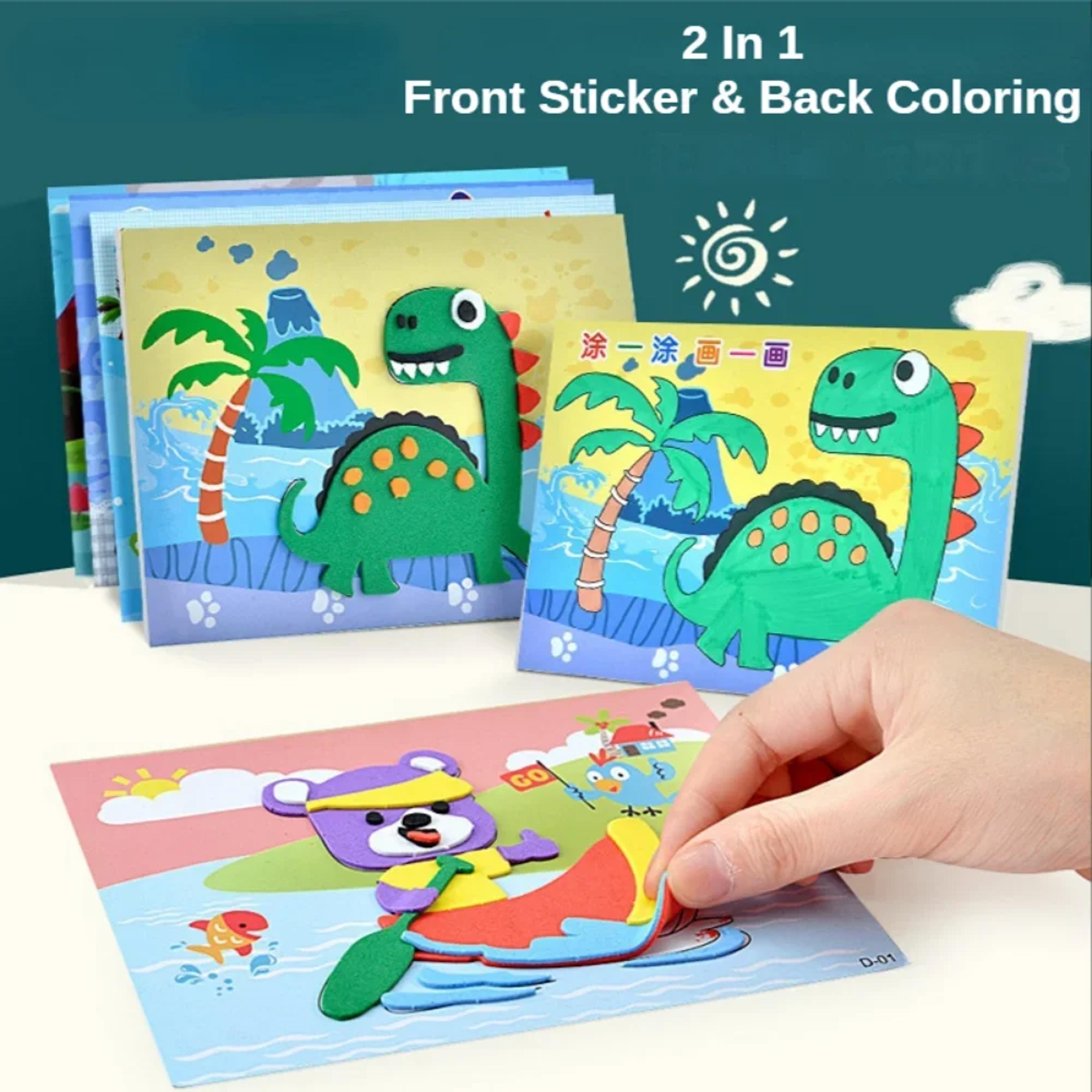 eva foam animal puzzle stickers – fun & educational diy toy for kids