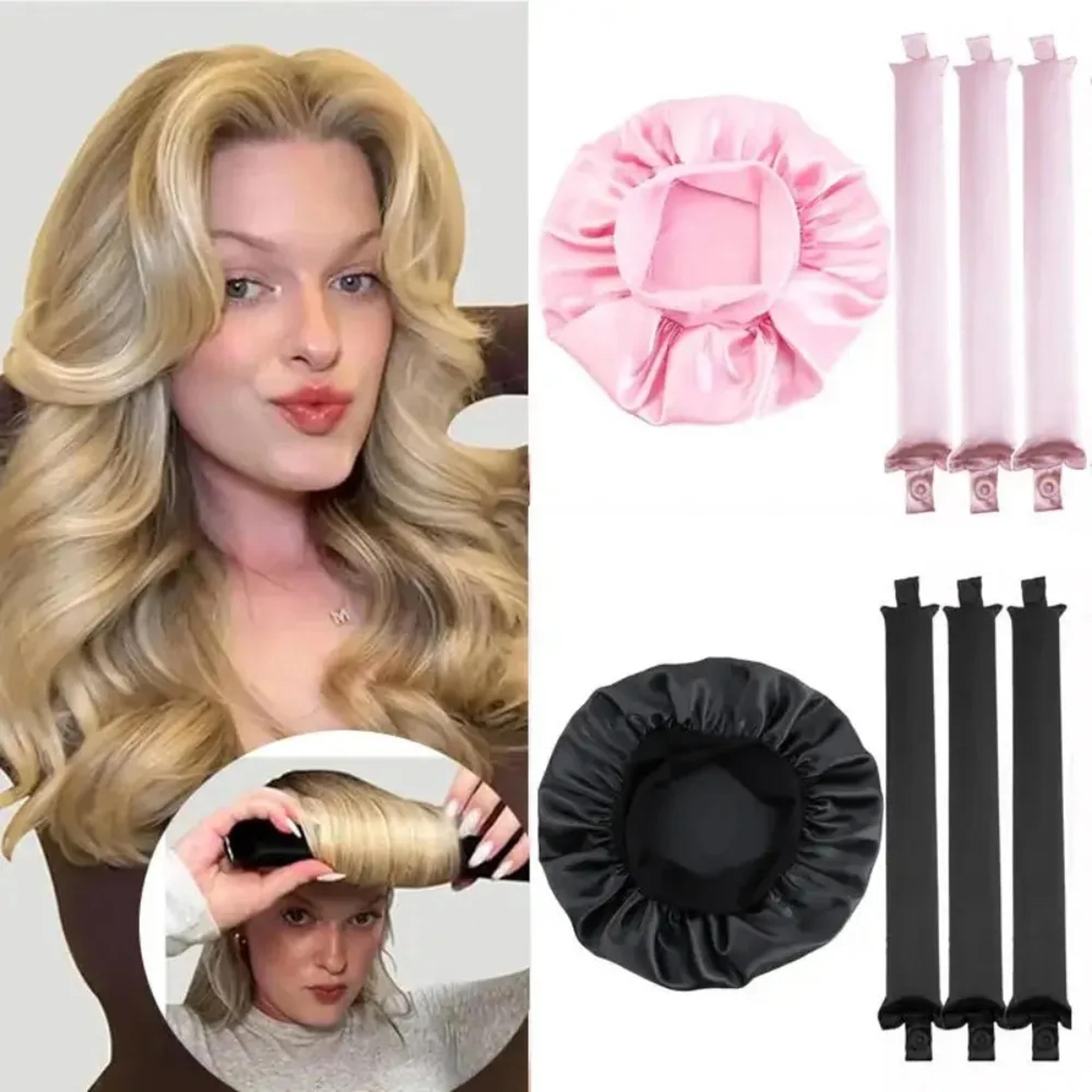 heatless curling rod headband – soft flex rollers for overnight curls, no heat, all hair types styling tool
