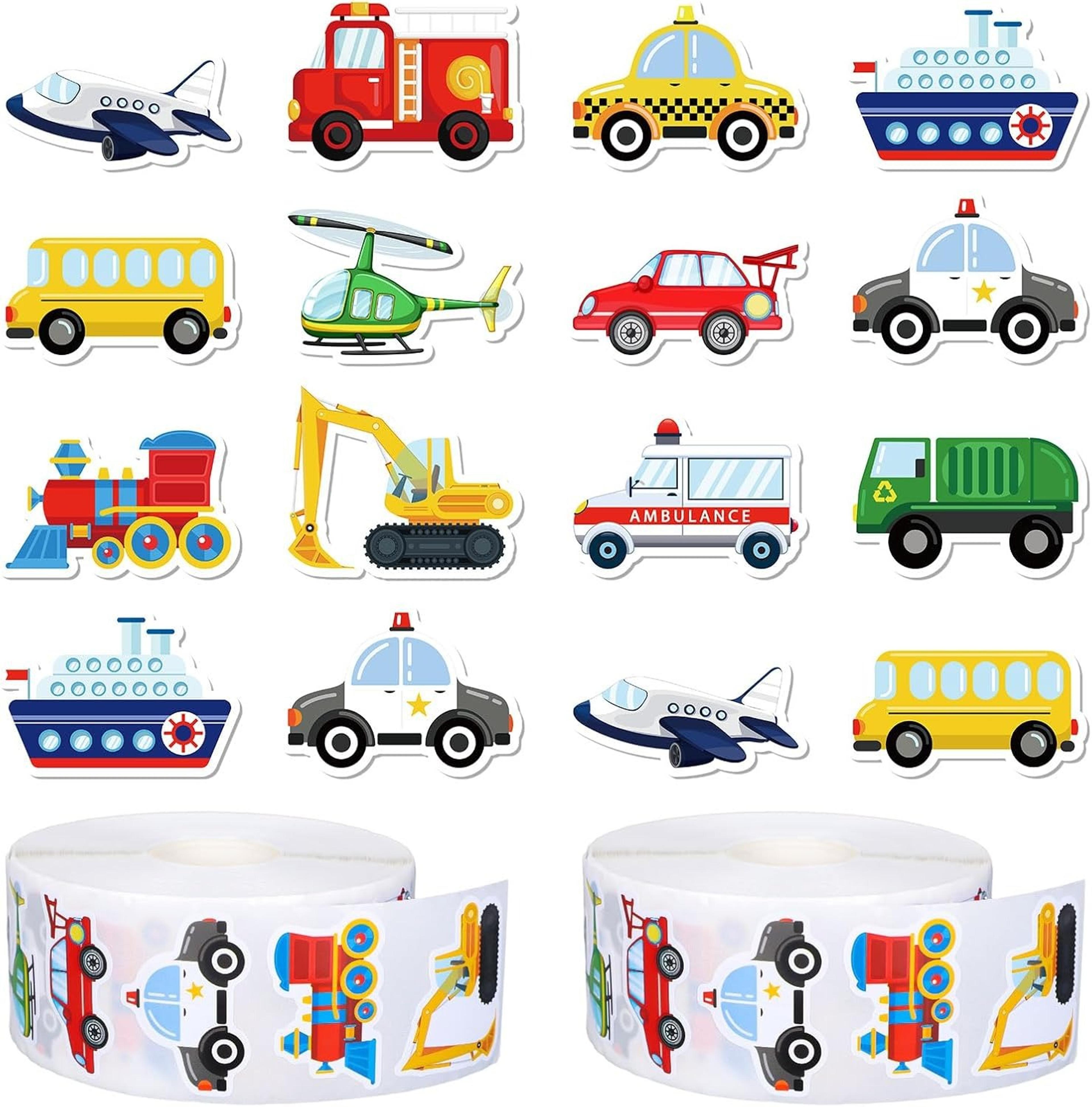 easykart construction truck stickers for kids, teens & vehicles – fun roll for cars, homes & more