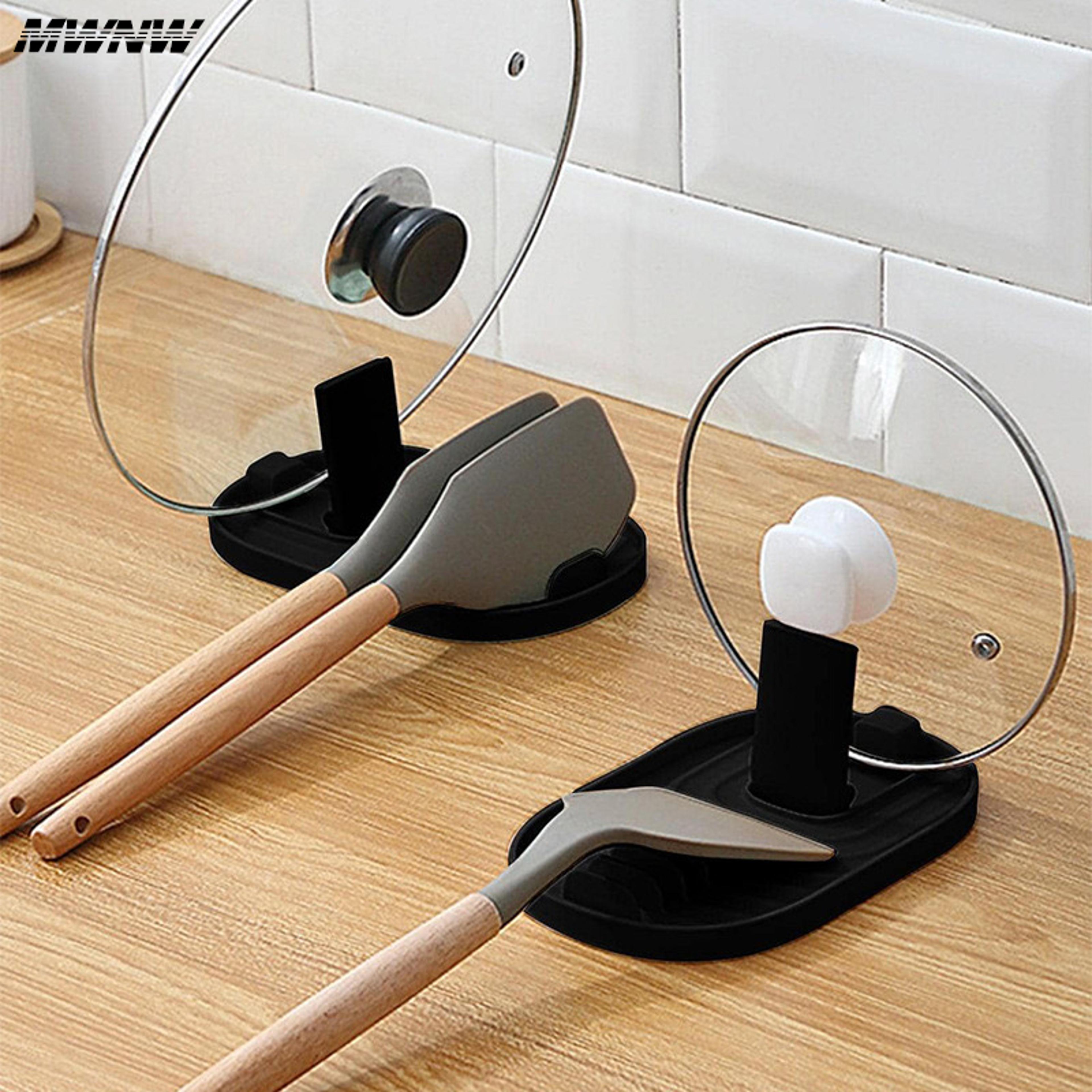 multifunctional foldable nordic style pot holder and lid rack – practical kitchen storage solution